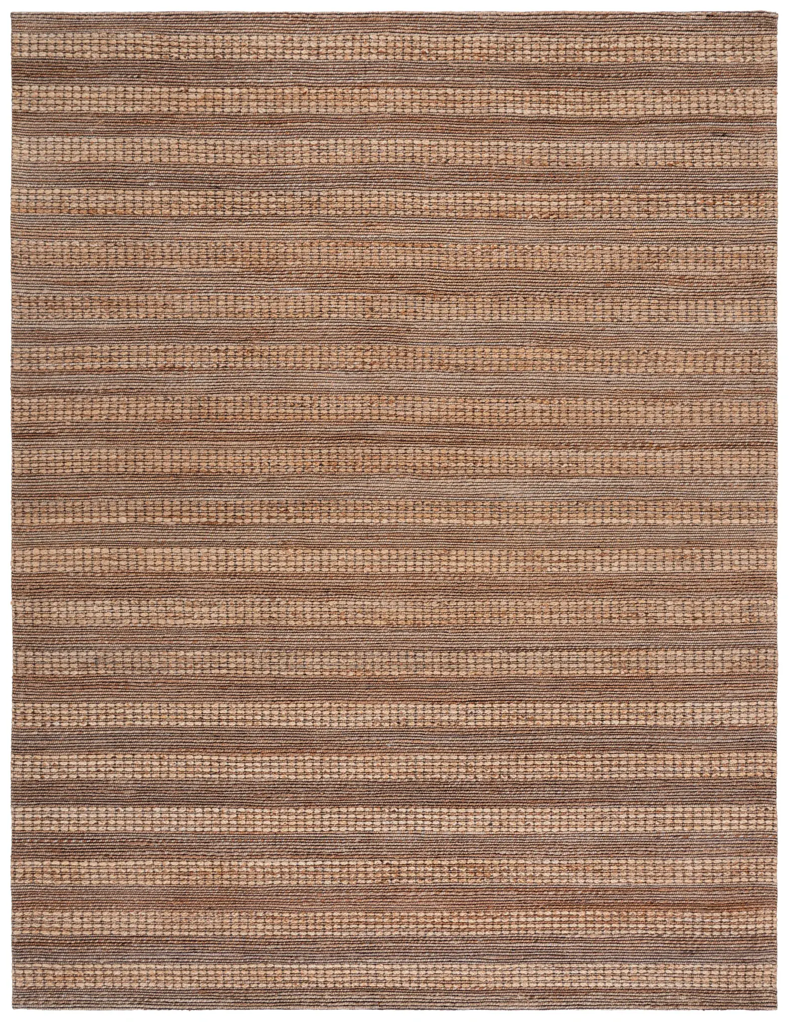 Natural Fiber Horizontal Stripe Flatweave Jute Rug