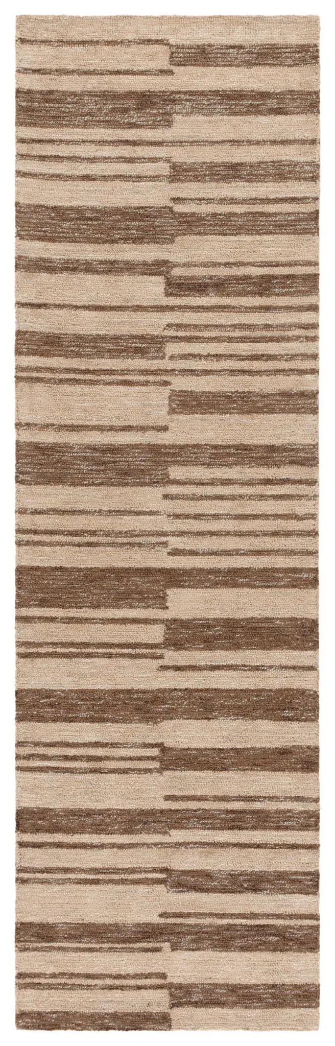 Natural Fiber Staggered Stripe Hand-Tufted Rug
