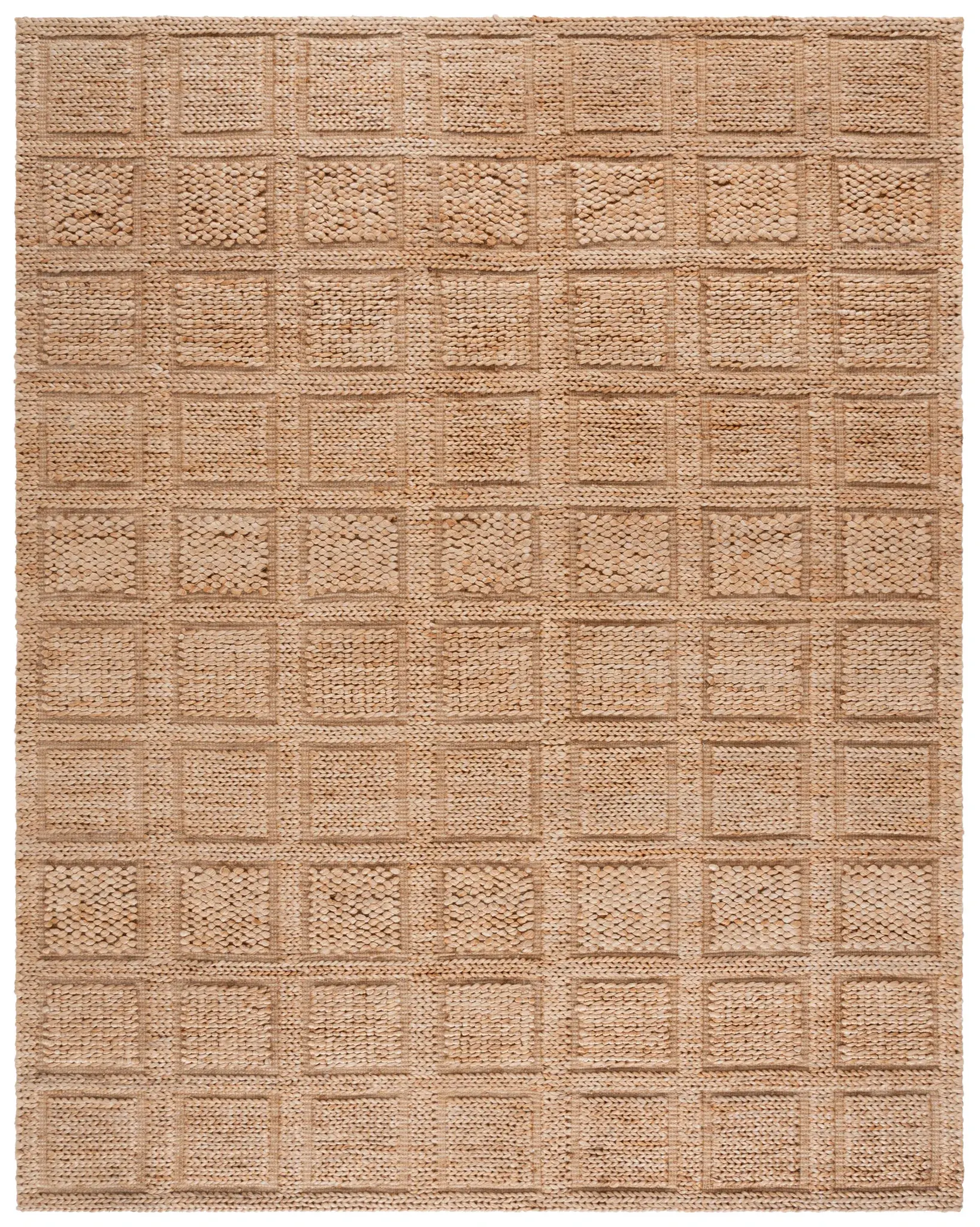 Natural Fiber Checkerboard Jute Rug