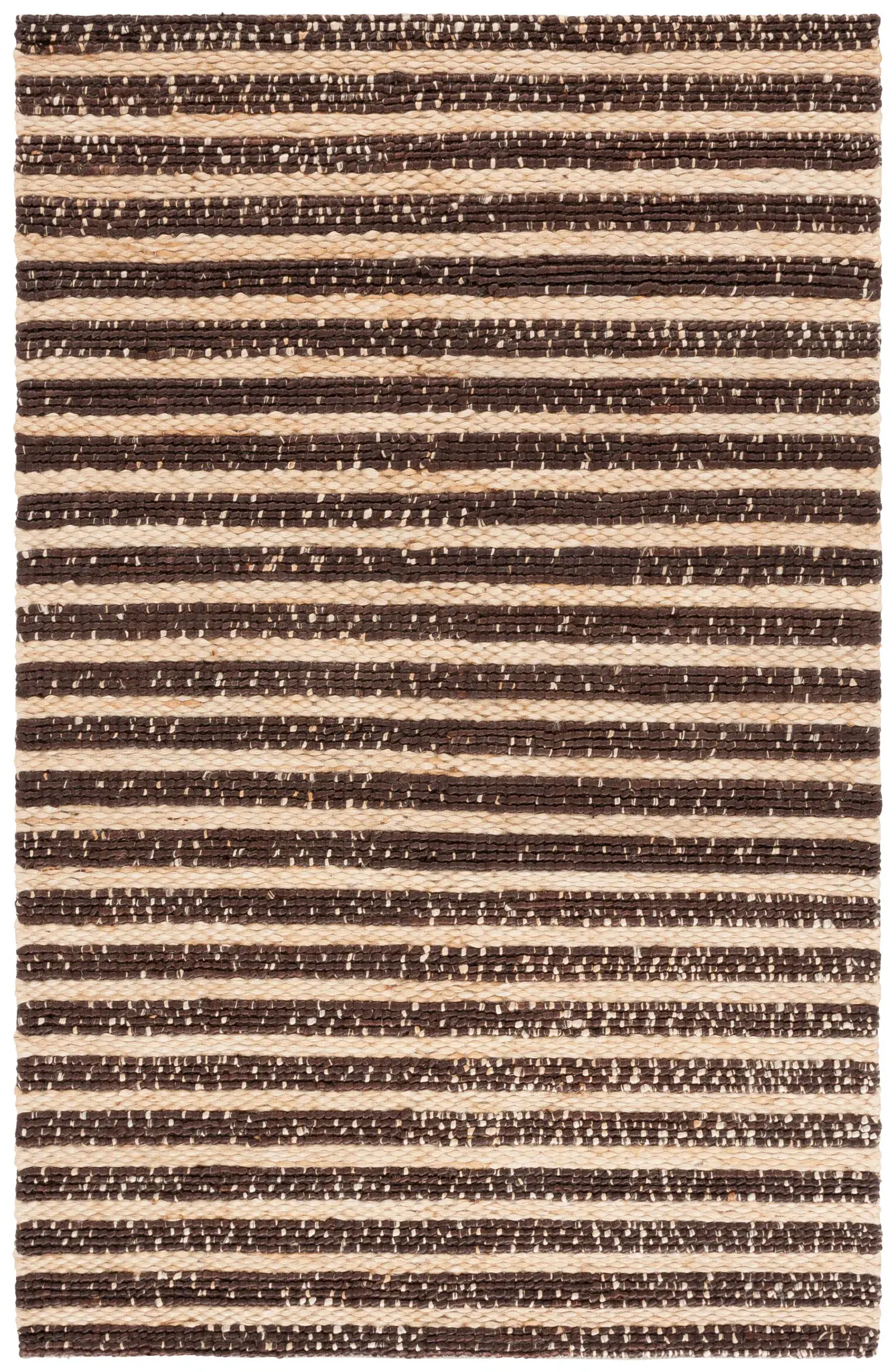 Natural Fiber Banded Stripe Jute Rug