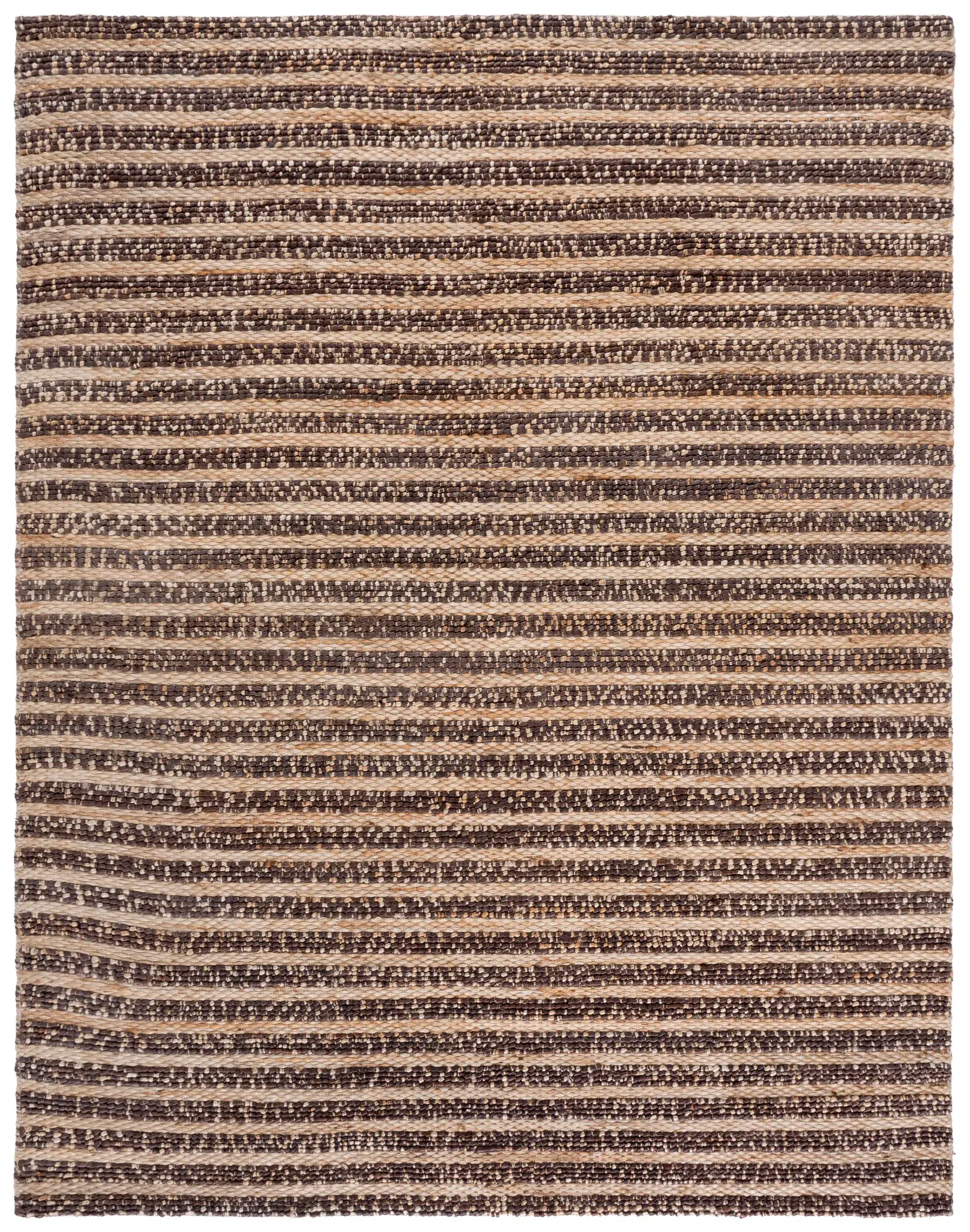 Natural Fiber Banded Stripe Jute Rug