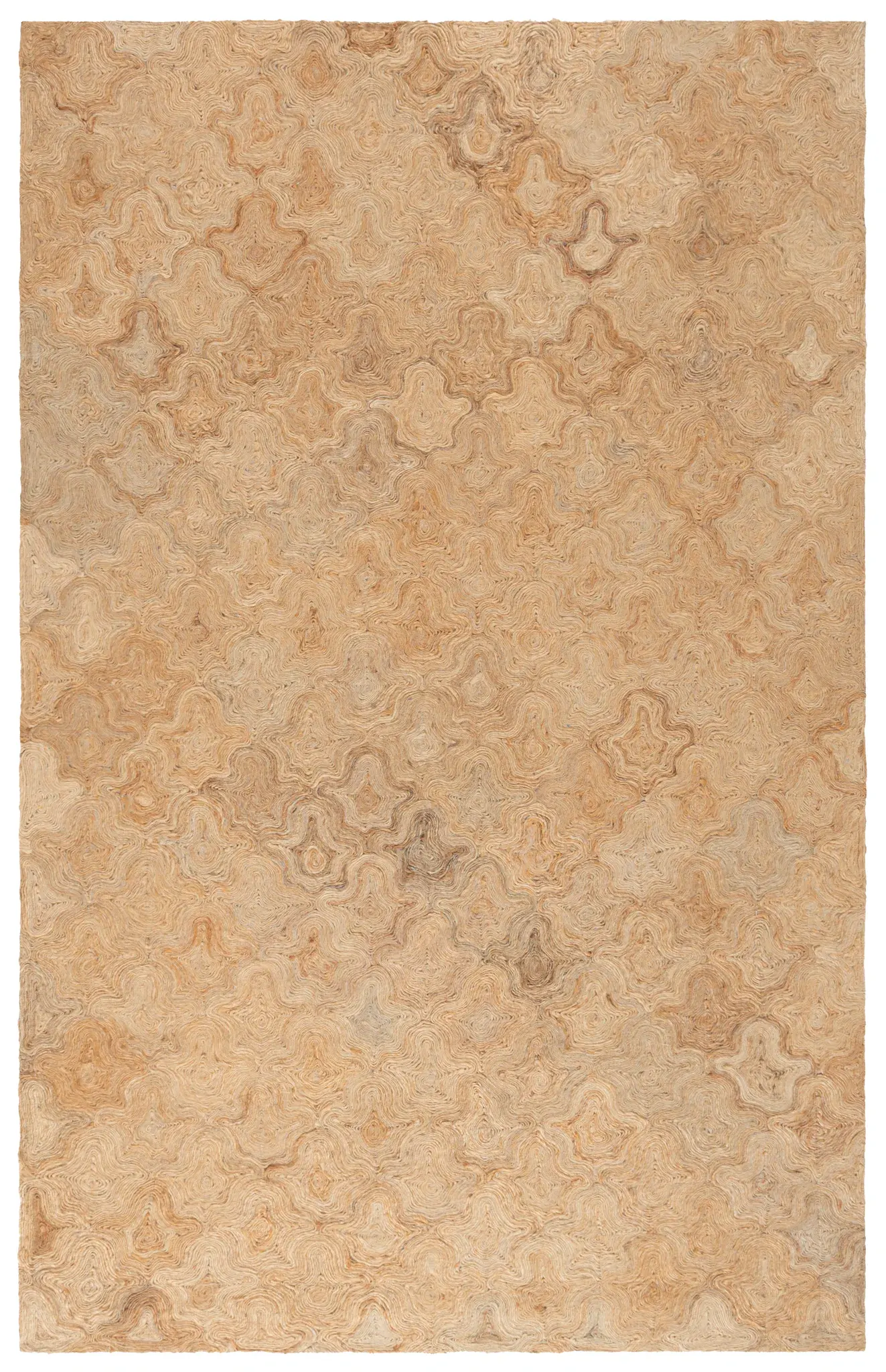 Natural Fiber Interlocking Tile Hand-Loomed Jute Rug