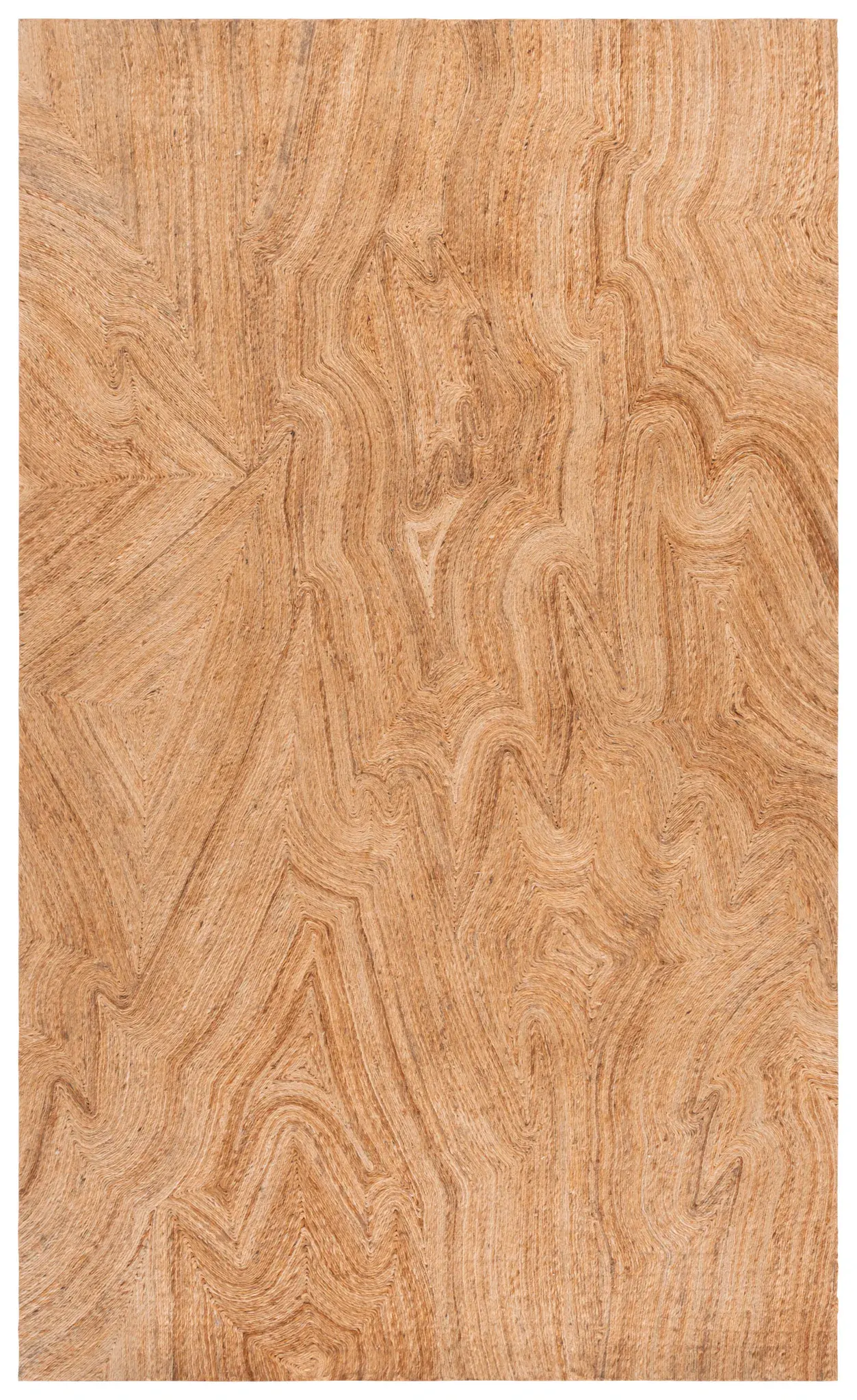 Natural Fiber Modern Abstract Hand-Woven Jute Rug