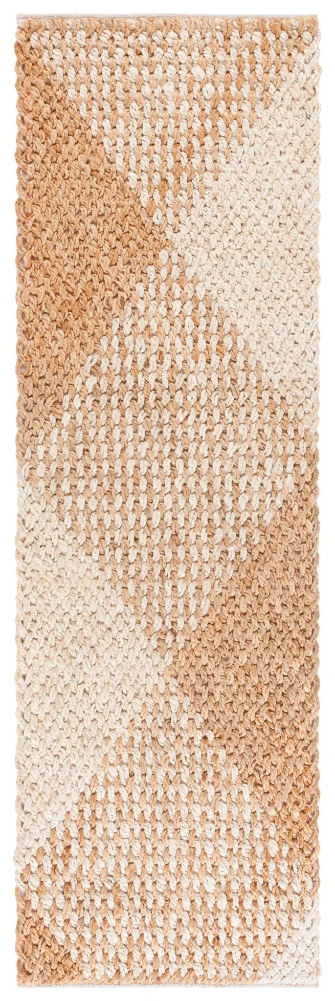 Natural Fiber Triangle Block Hand-Woven Jute Rug