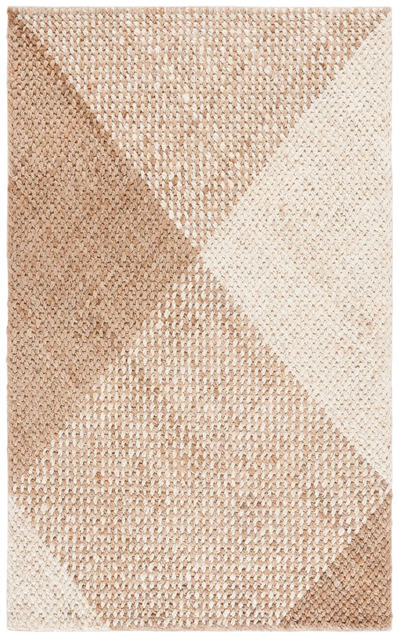 Natural Fiber Triangle Block Hand-Woven Jute Rug
