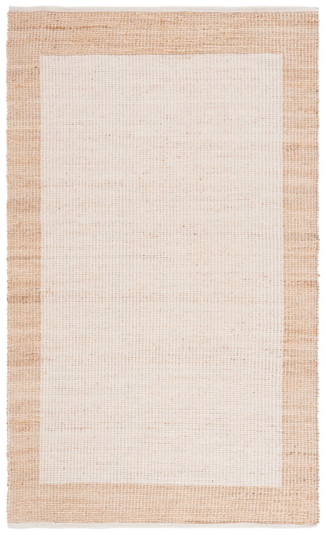 Natural Fiber Bordered Hand-Woven Rug