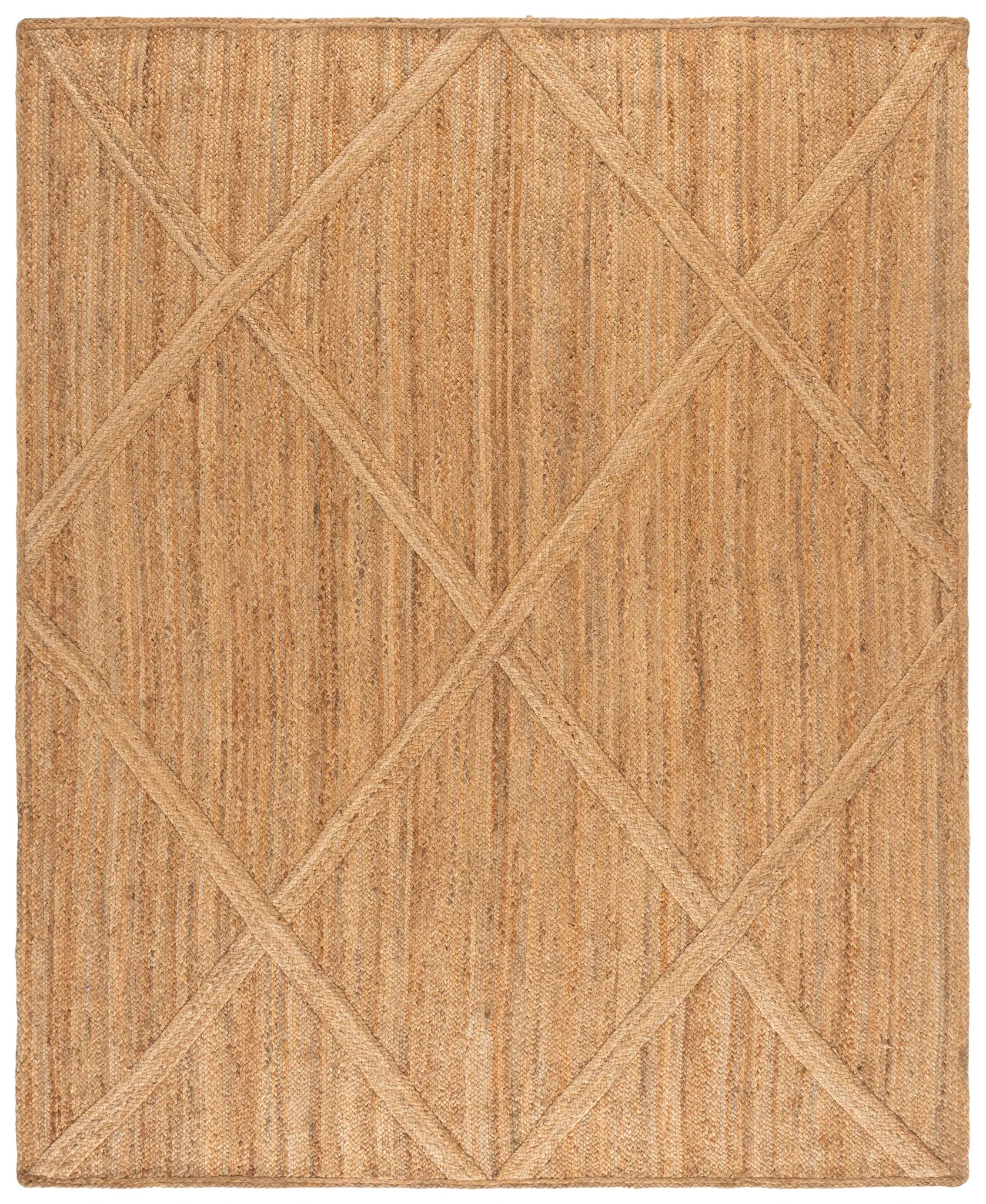 Natural Fiber Ribbed Shag Jute Rug