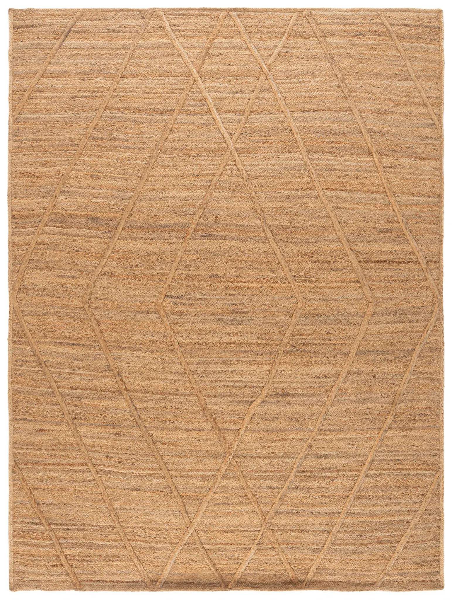 Natural Fiber Honeycomb Shag Jute Rug