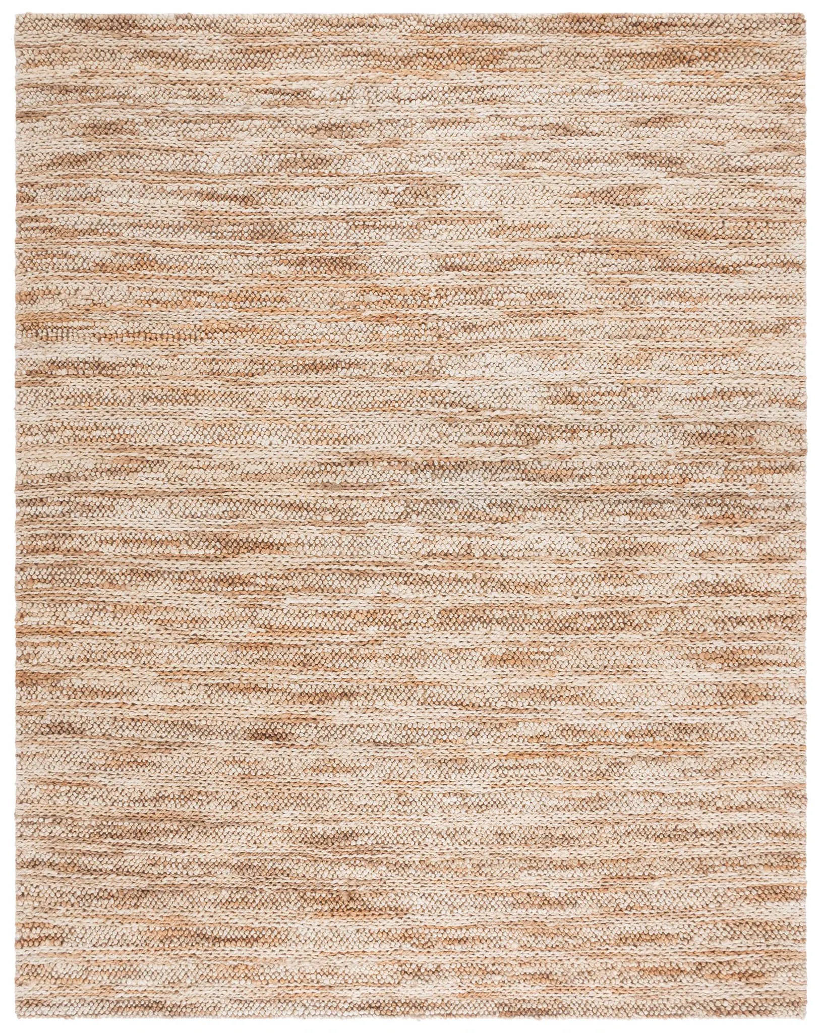 Natural Fiber Couture Ribbed Stripe Hand-Loomed Jute Rug