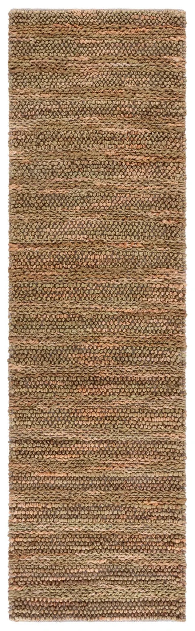 Natural Fiber Couture Ribbed Stripe Hand-Loomed Jute Rug