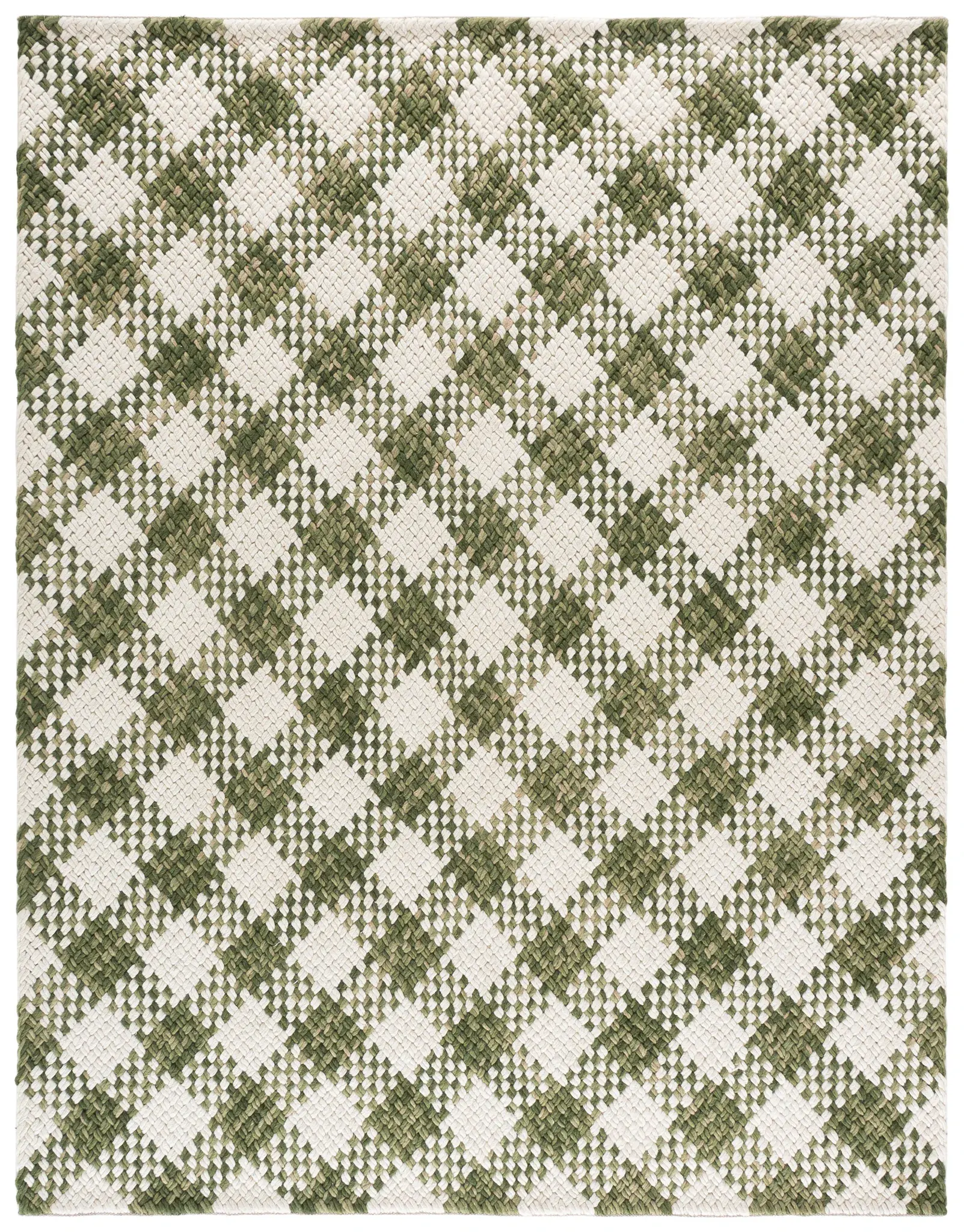 Natural Fiber Couture Plaid Hand-Woven Rug