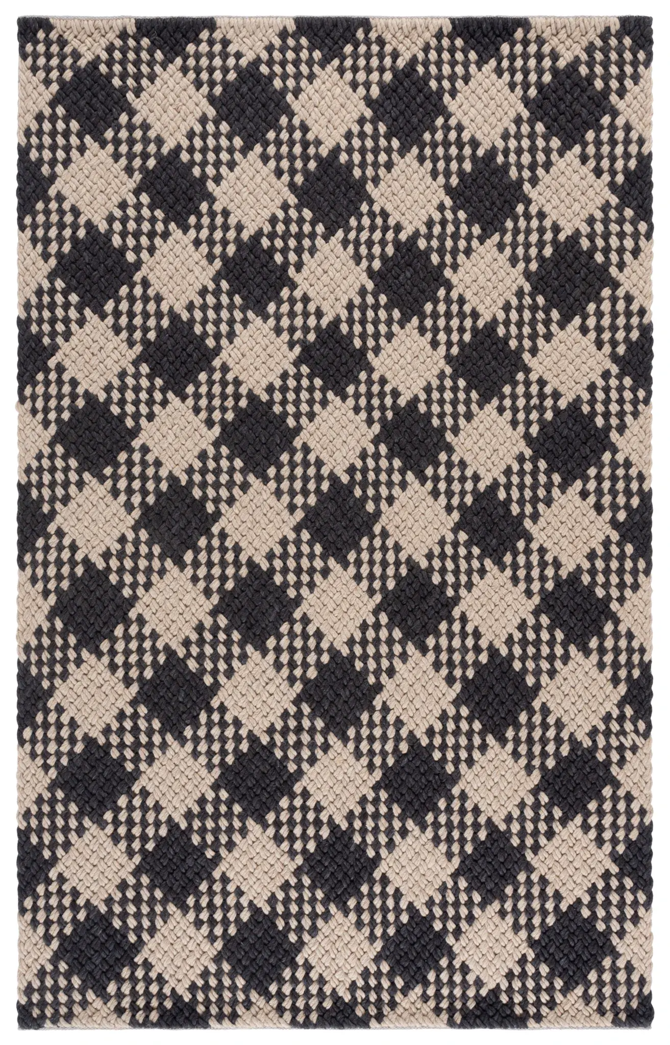 Natural Fiber Couture Plaid Hand-Woven Rug