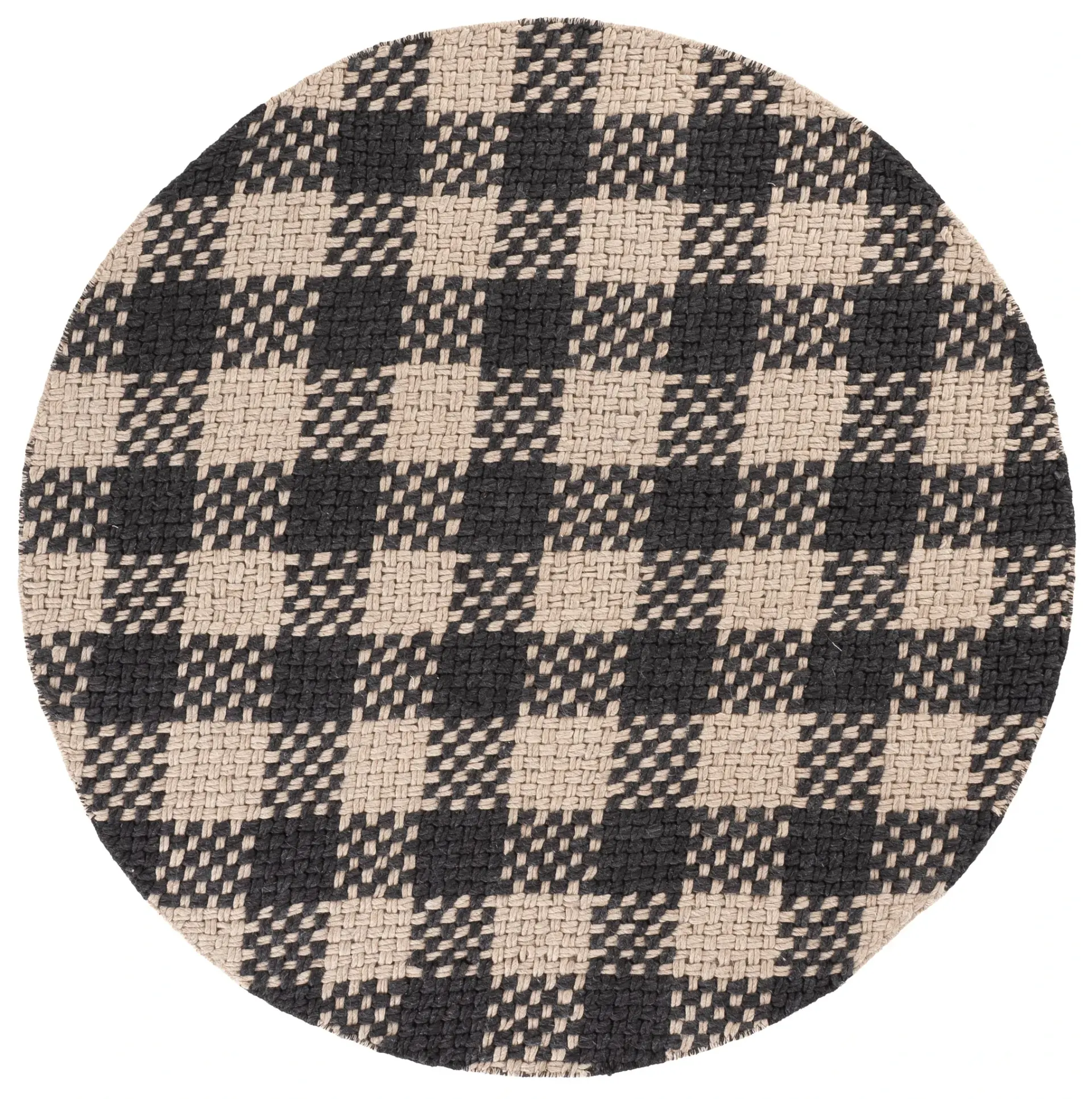 Natural Fiber Couture Plaid Hand-Woven Rug