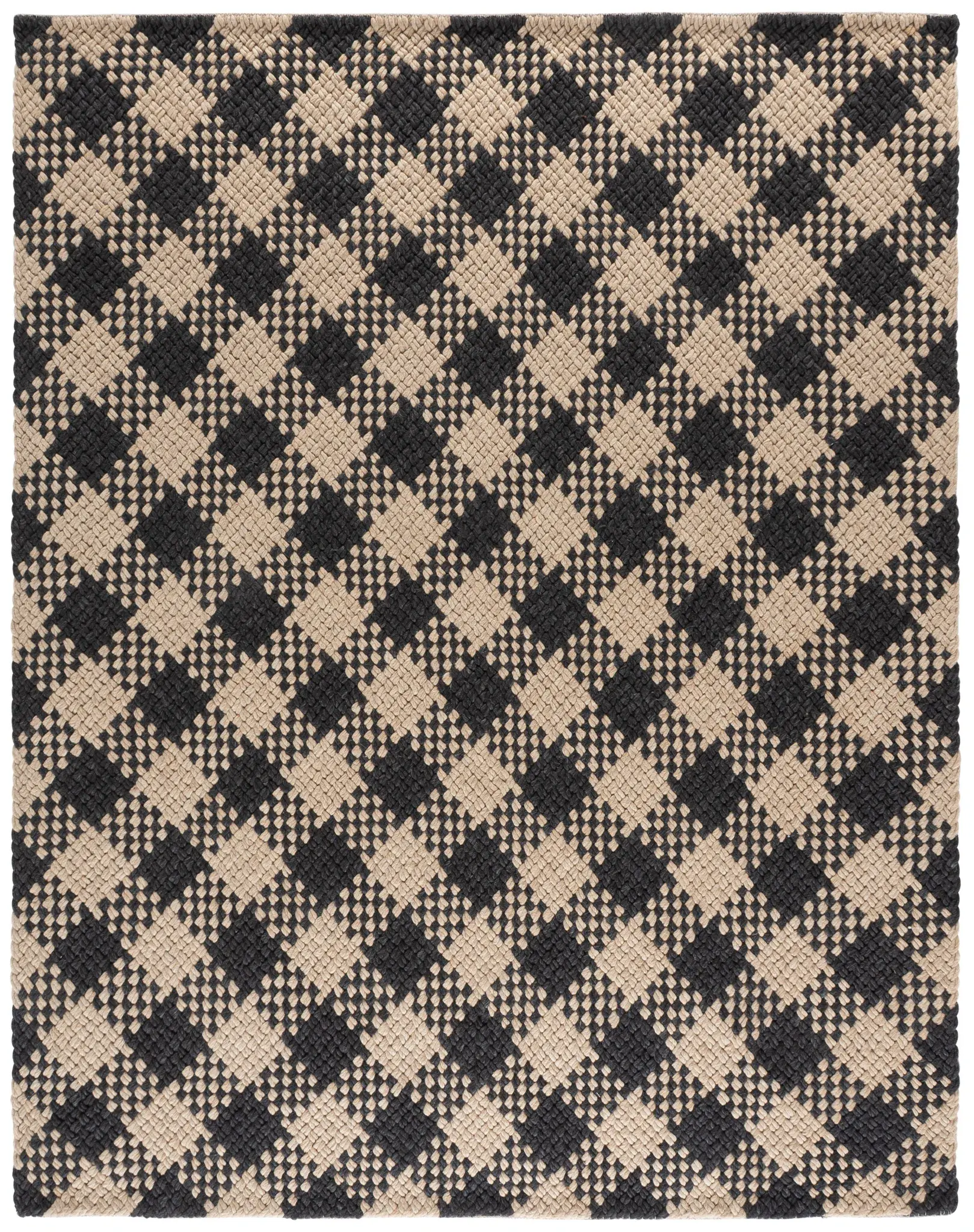 Natural Fiber Couture Plaid Hand-Woven Rug