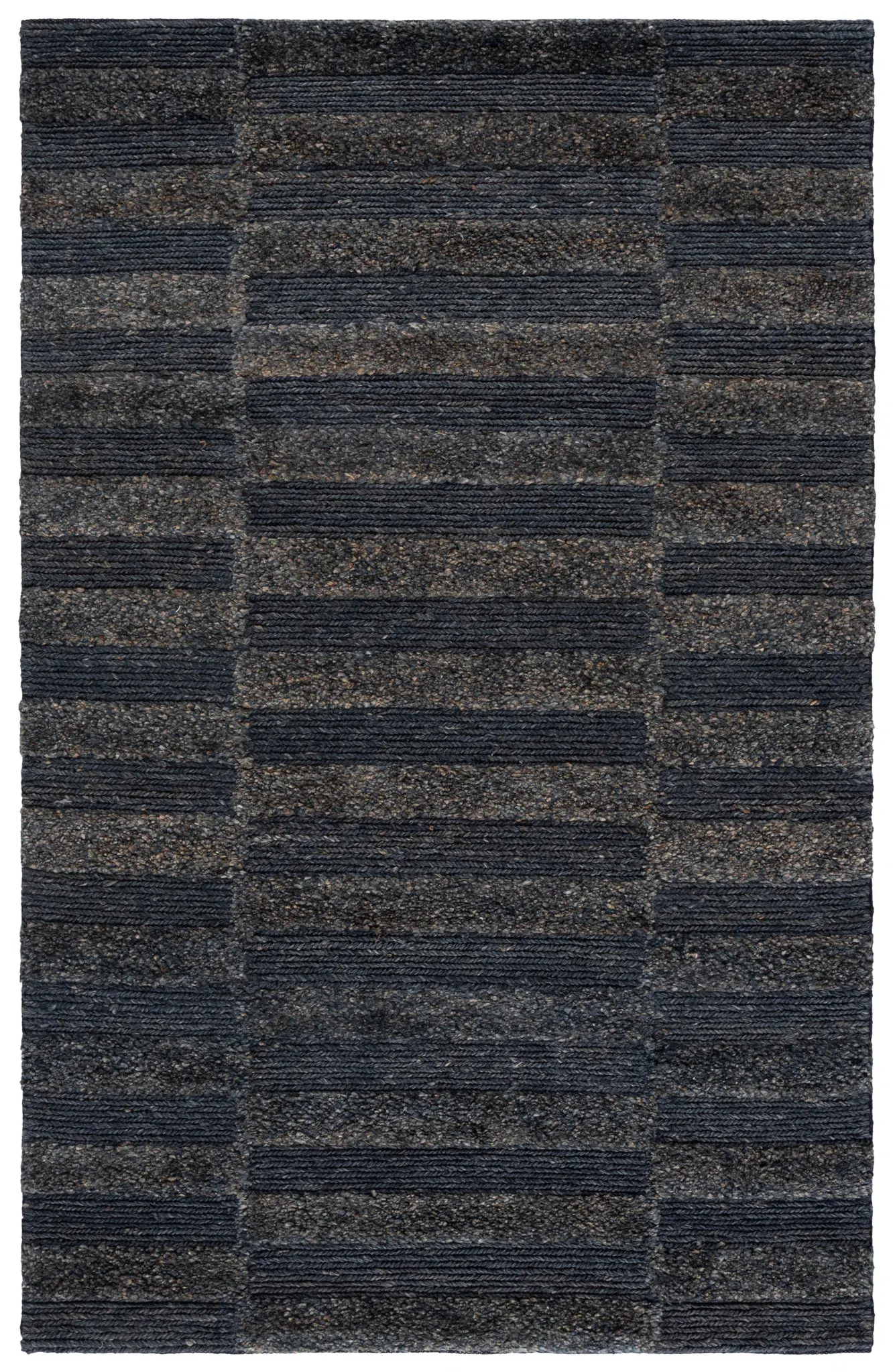 Natural Fiber Couture Coastal Striped Handwoven Jute Rug