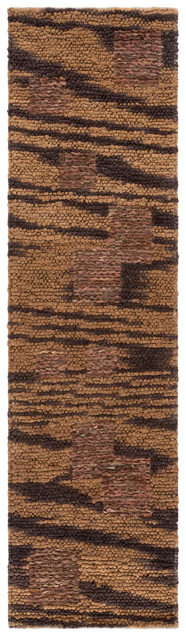 Natural Fiber Couture Rustic Geometric Handwoven Jute Rug