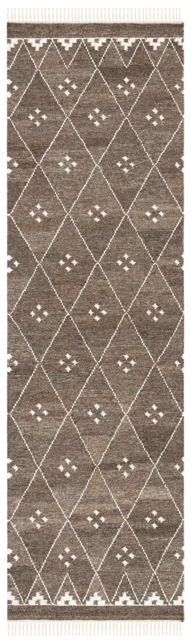 Kilim Diamond Grid Hand-Woven Rug
