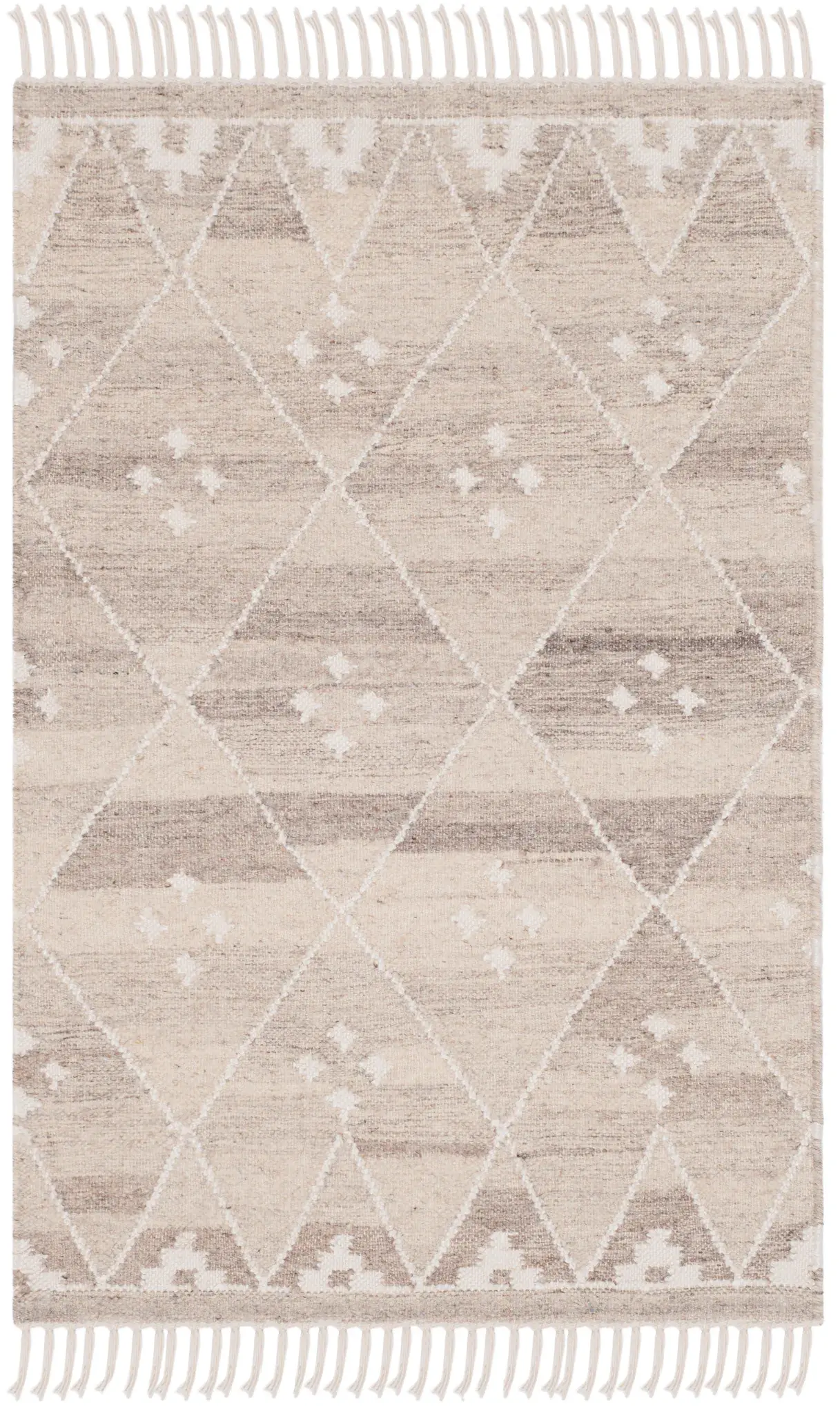 Kilim Diamond Grid Hand-Woven Rug