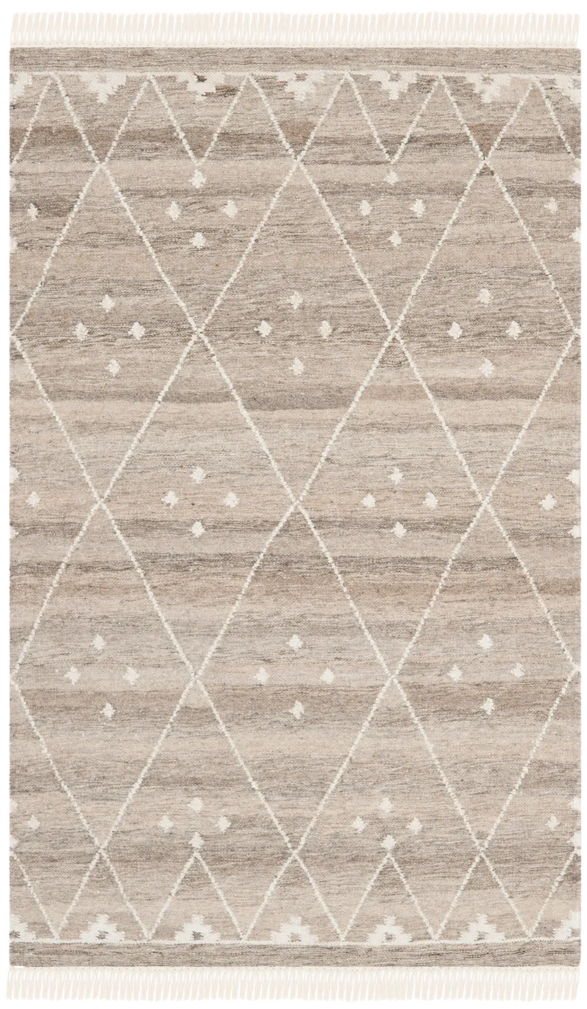 Kilim Diamond Grid Hand-Woven Rug