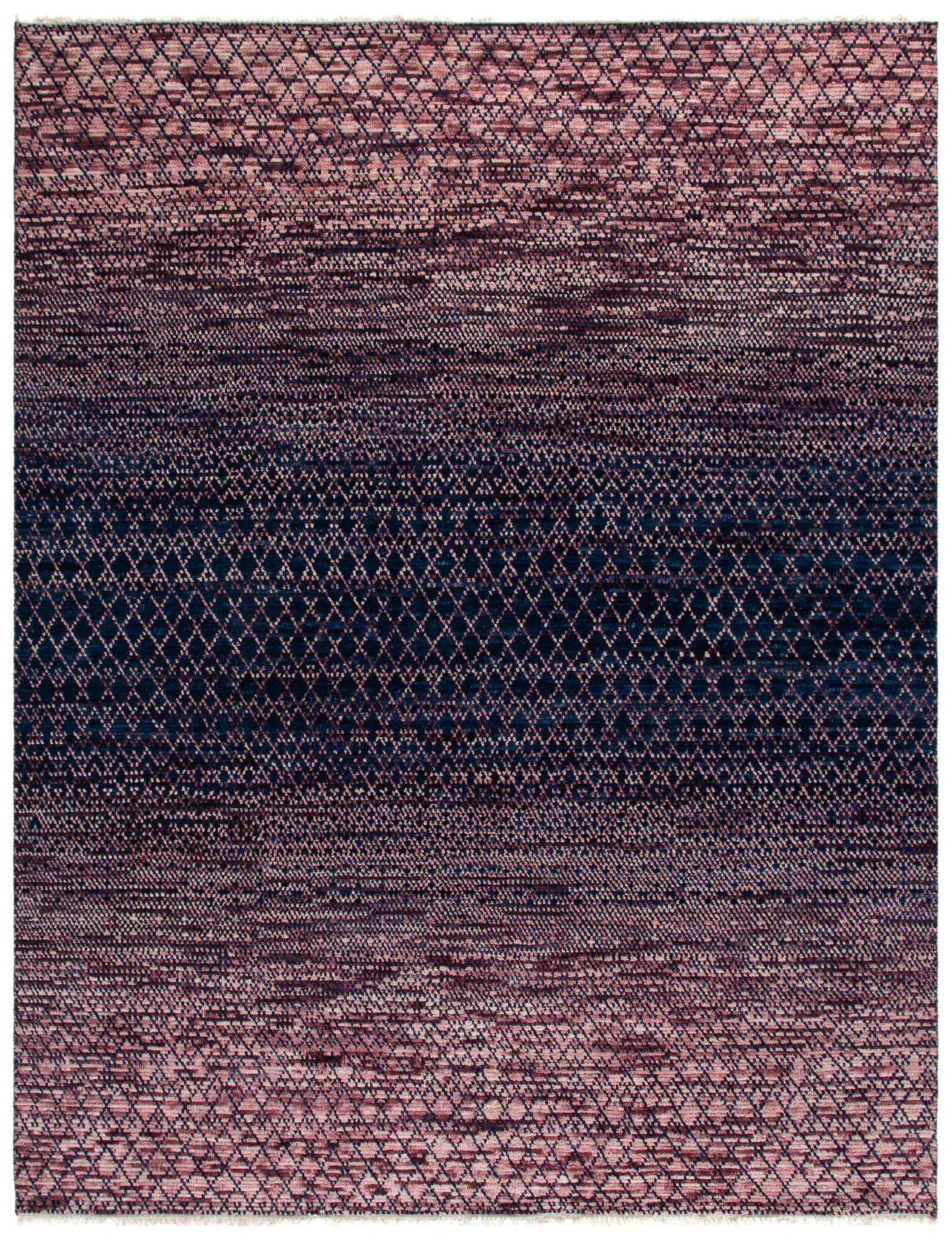 Nomad Diamond Lattice Hand-Knotted Wool Rug