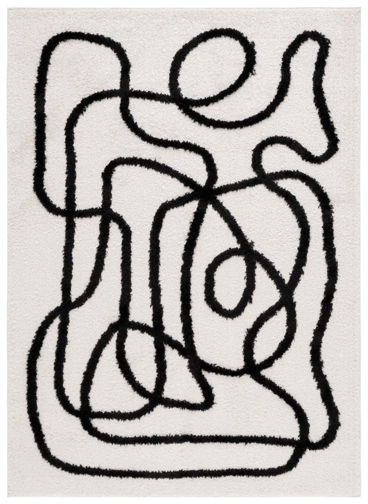 Norway Abstract Line Shag Rug