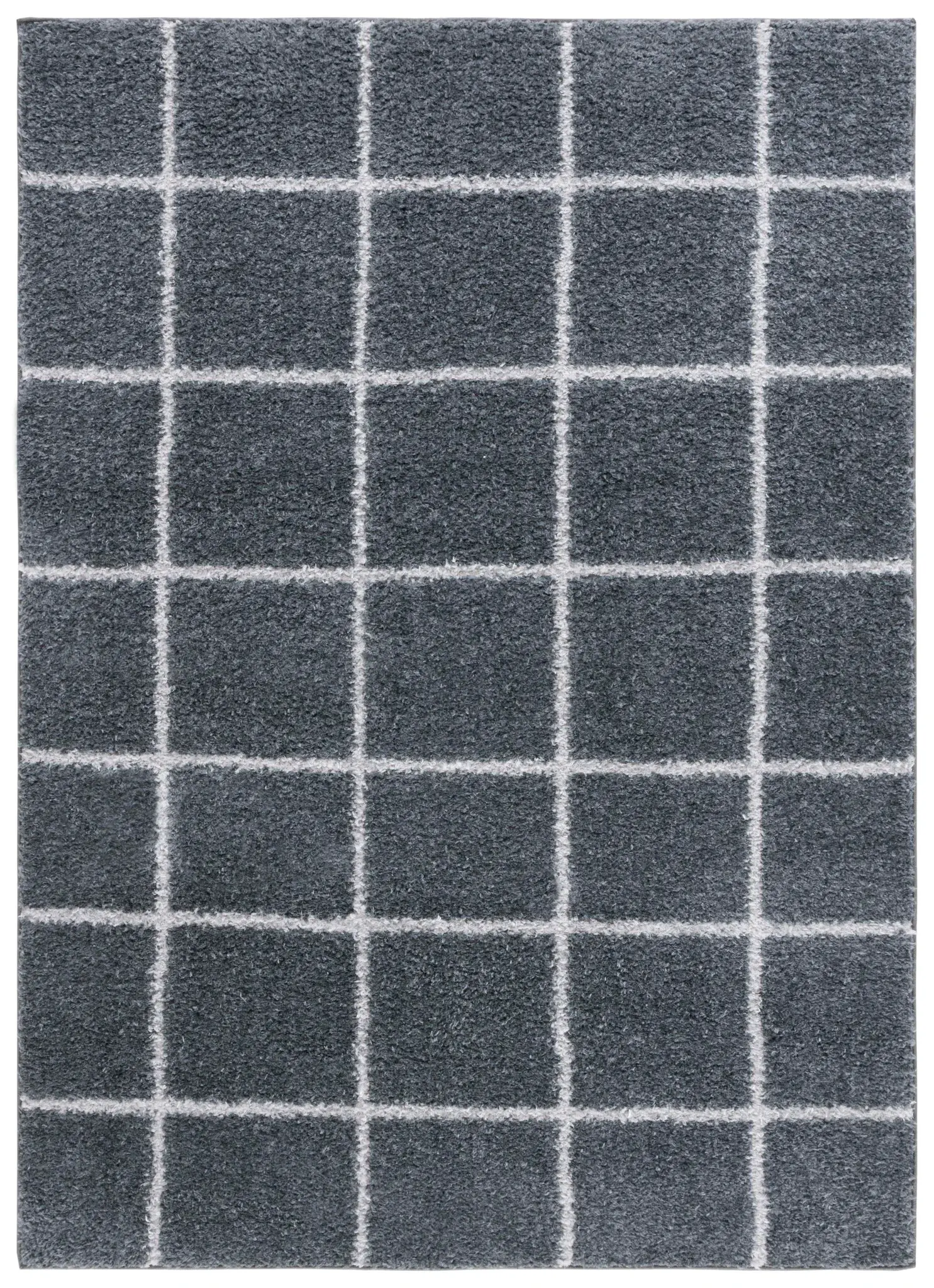 Norway Windowpane Grid Shag Rug
