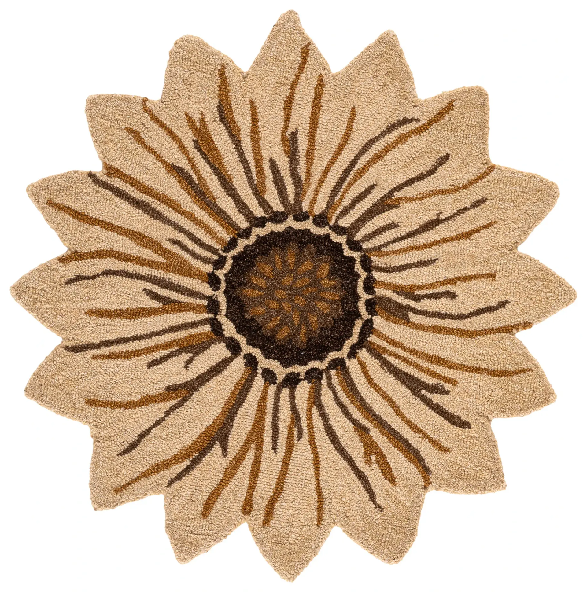 Novelty Sunflower Hand-Tufted Wool Rug