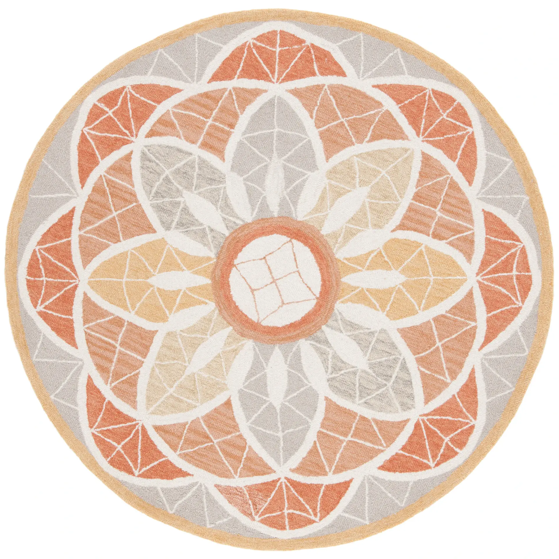 Novelty Floral Medallion Wool Rug