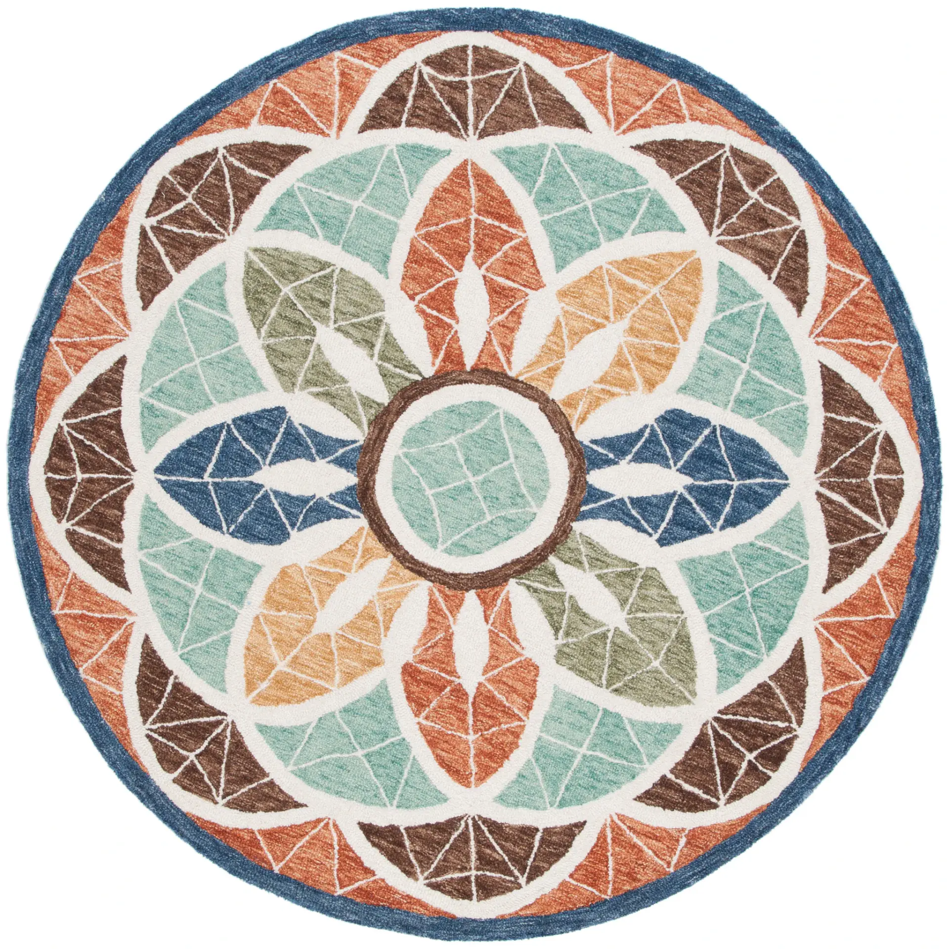 Novelty Floral Medallion Wool Rug
