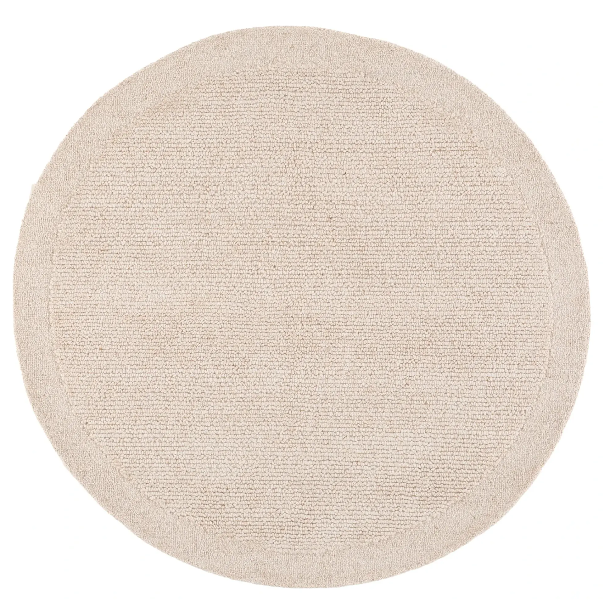 Novelty Ribbed Border Hand-Tufted Wool Rug