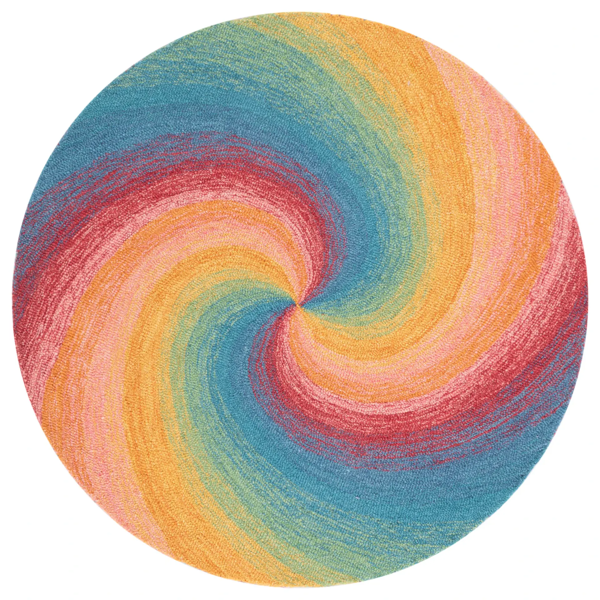 Novelty Swirl Hand-Tufted Wool Rug
