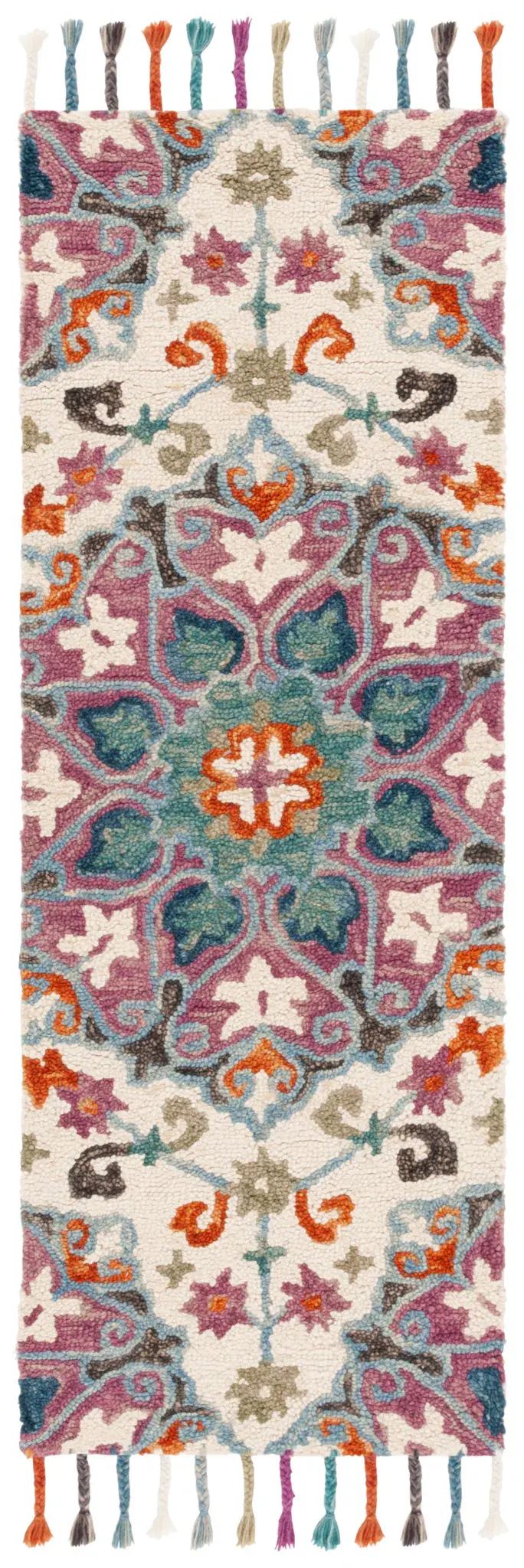 Novelty Floral Medallion Hand-Tufted Wool Rug