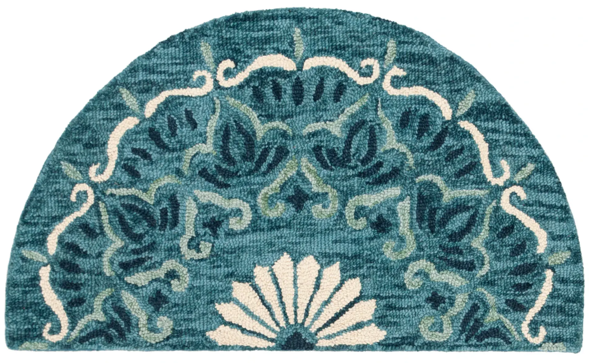Novelty Daisy Medallion Hand-Tufted Wool Rug