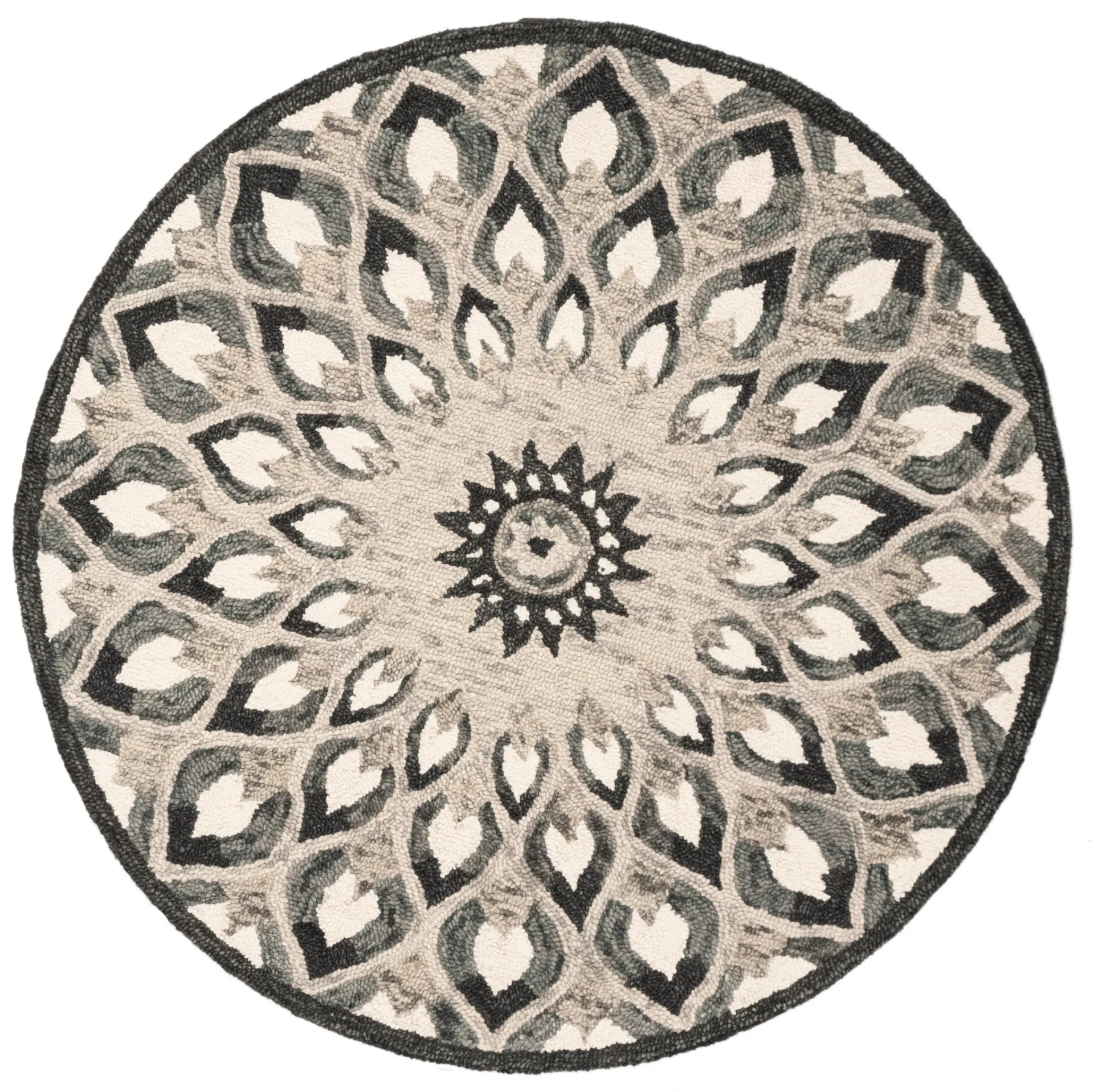 Novelty Sunburst Hand-Tufted Wool Rug