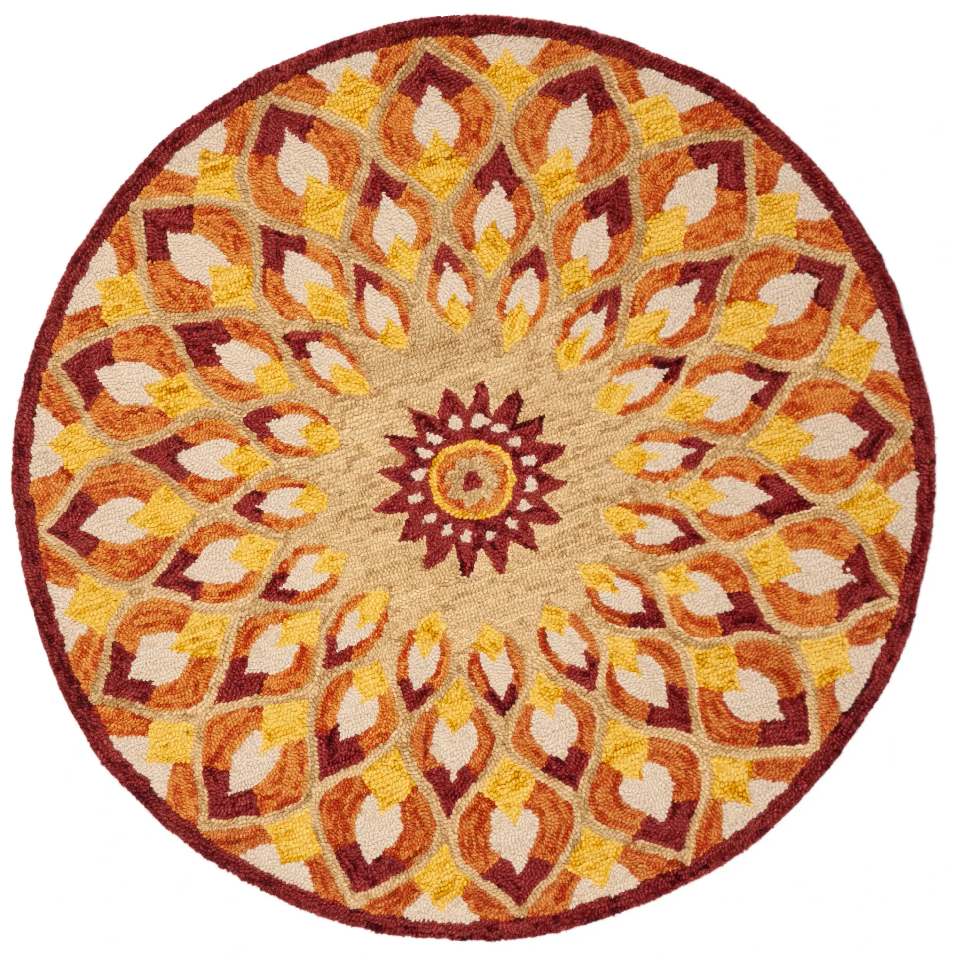 Novelty Sunburst Hand-Tufted Wool Rug
