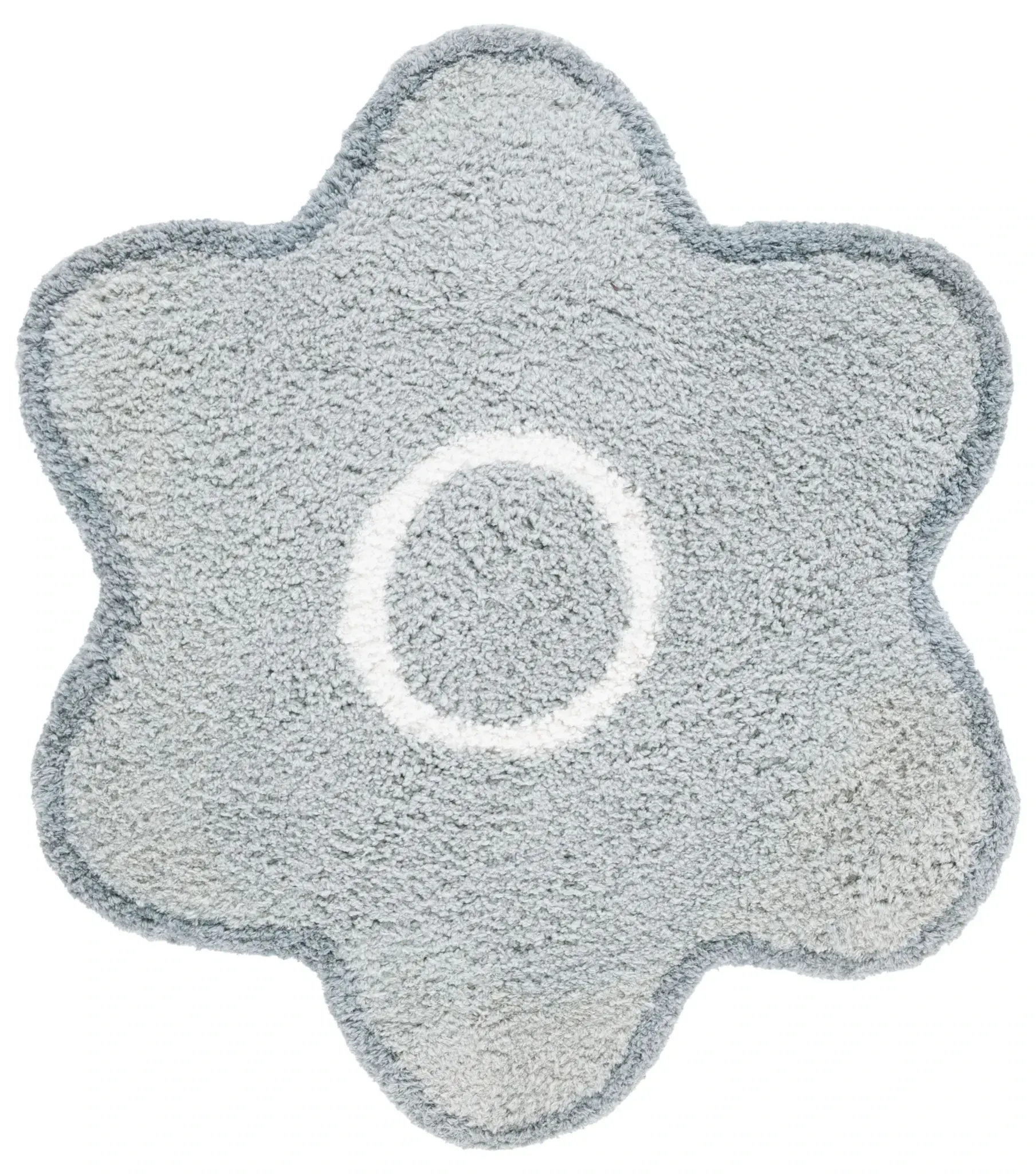 Novelty Flower Shaped Hand-Tufted Shag Rug