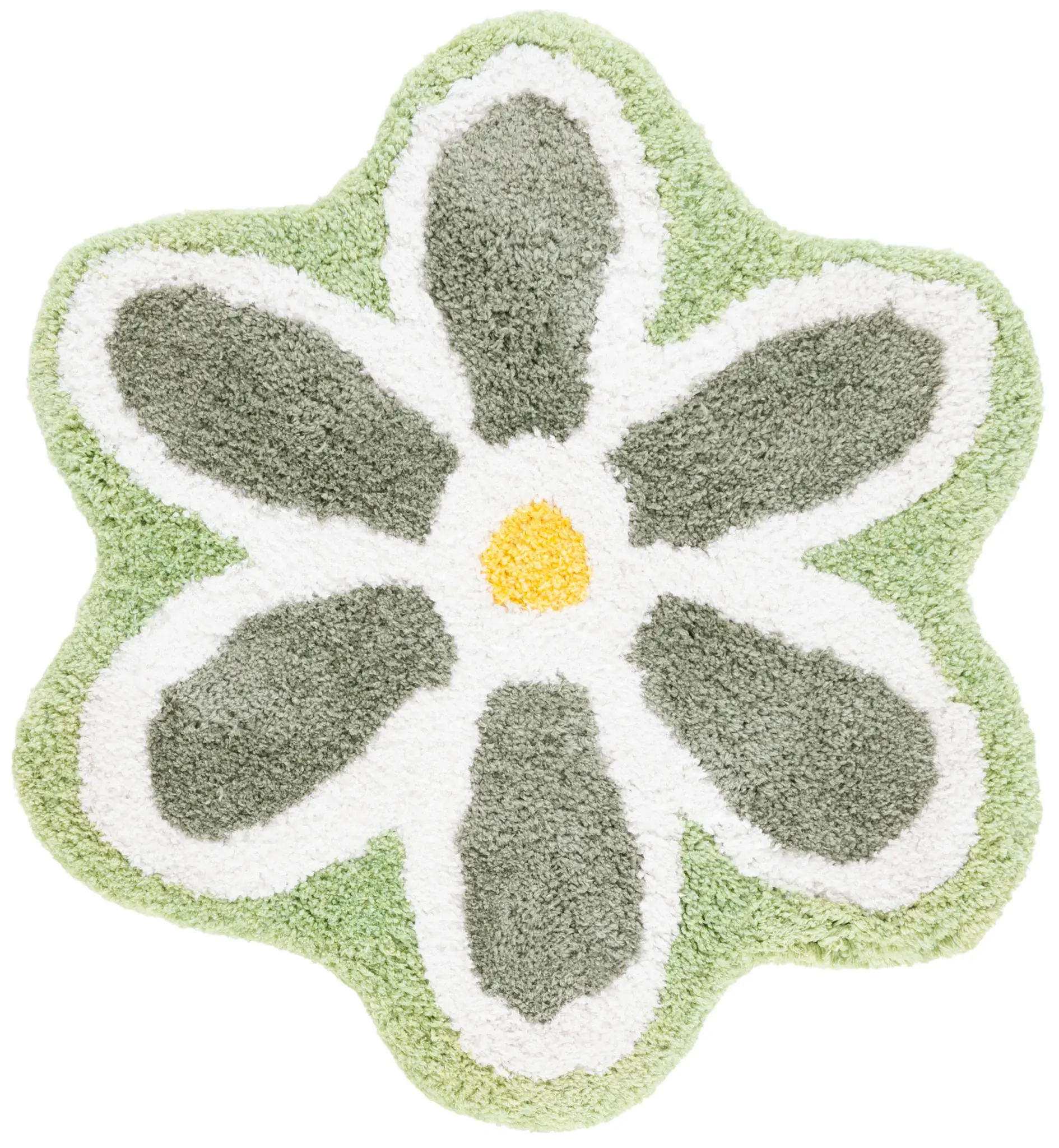 Novelty Flower Hand-Tufted Shag Rug