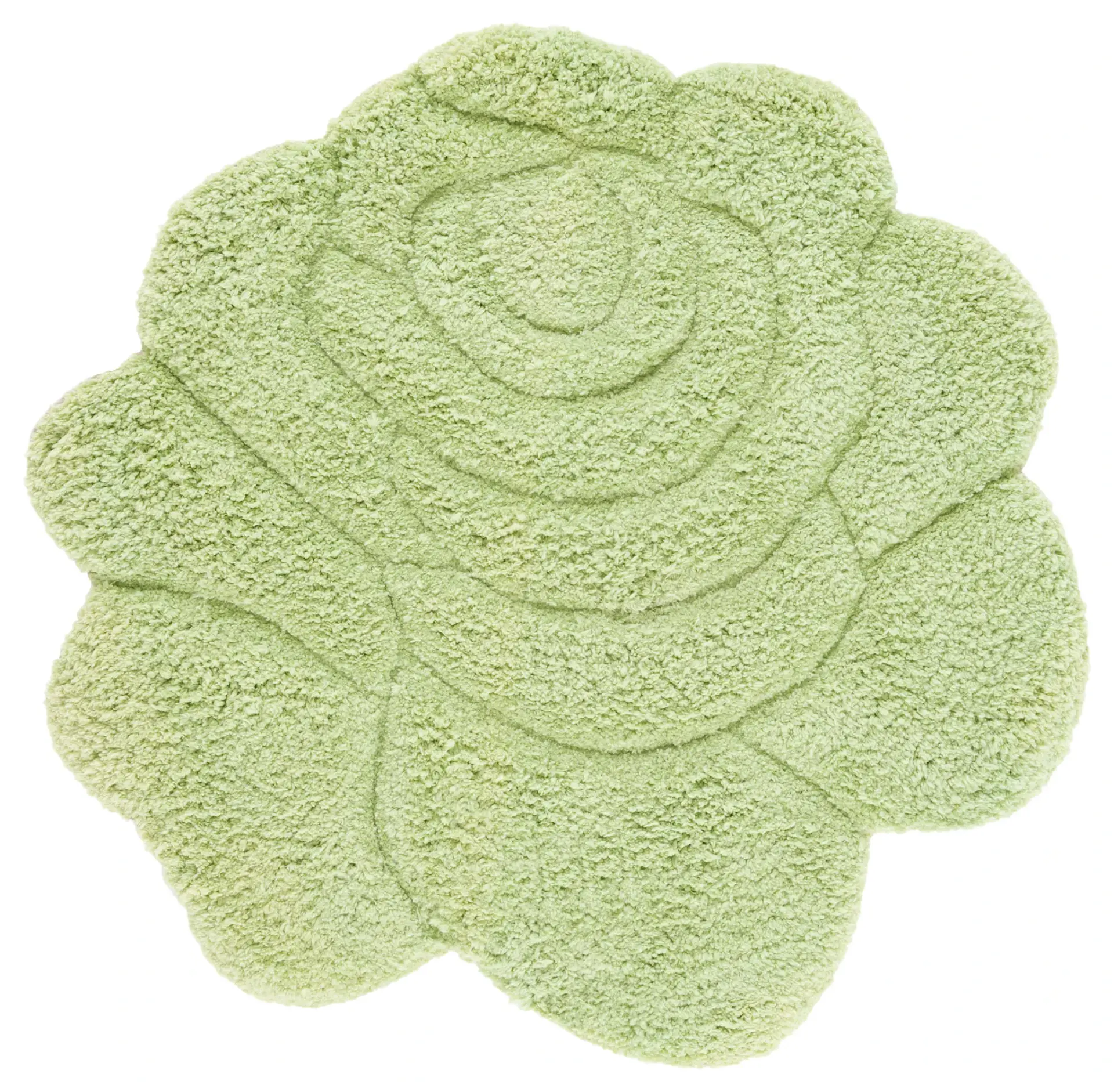 Novelty Rose Shaped Hand-Tufted Shag Rug