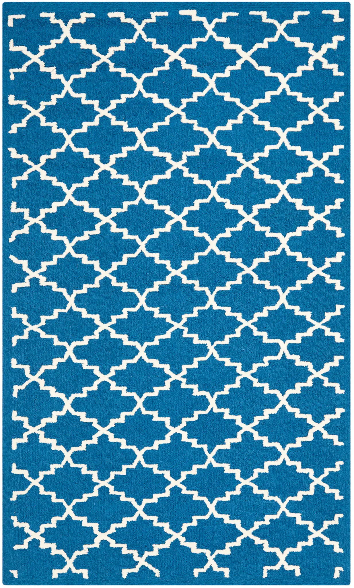 Newport Trellis Hand-Hooked Cotton Rug