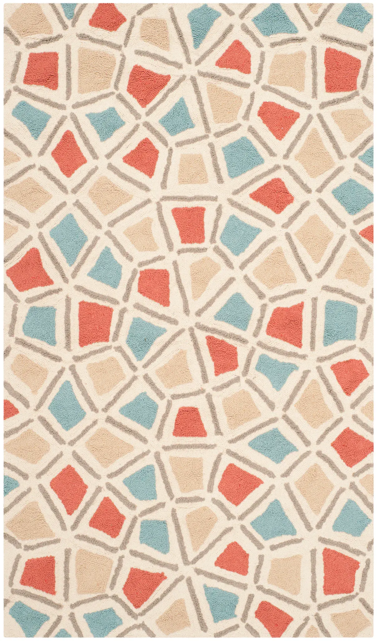 Newport Mosaic Hand-Hooked Cotton Rug