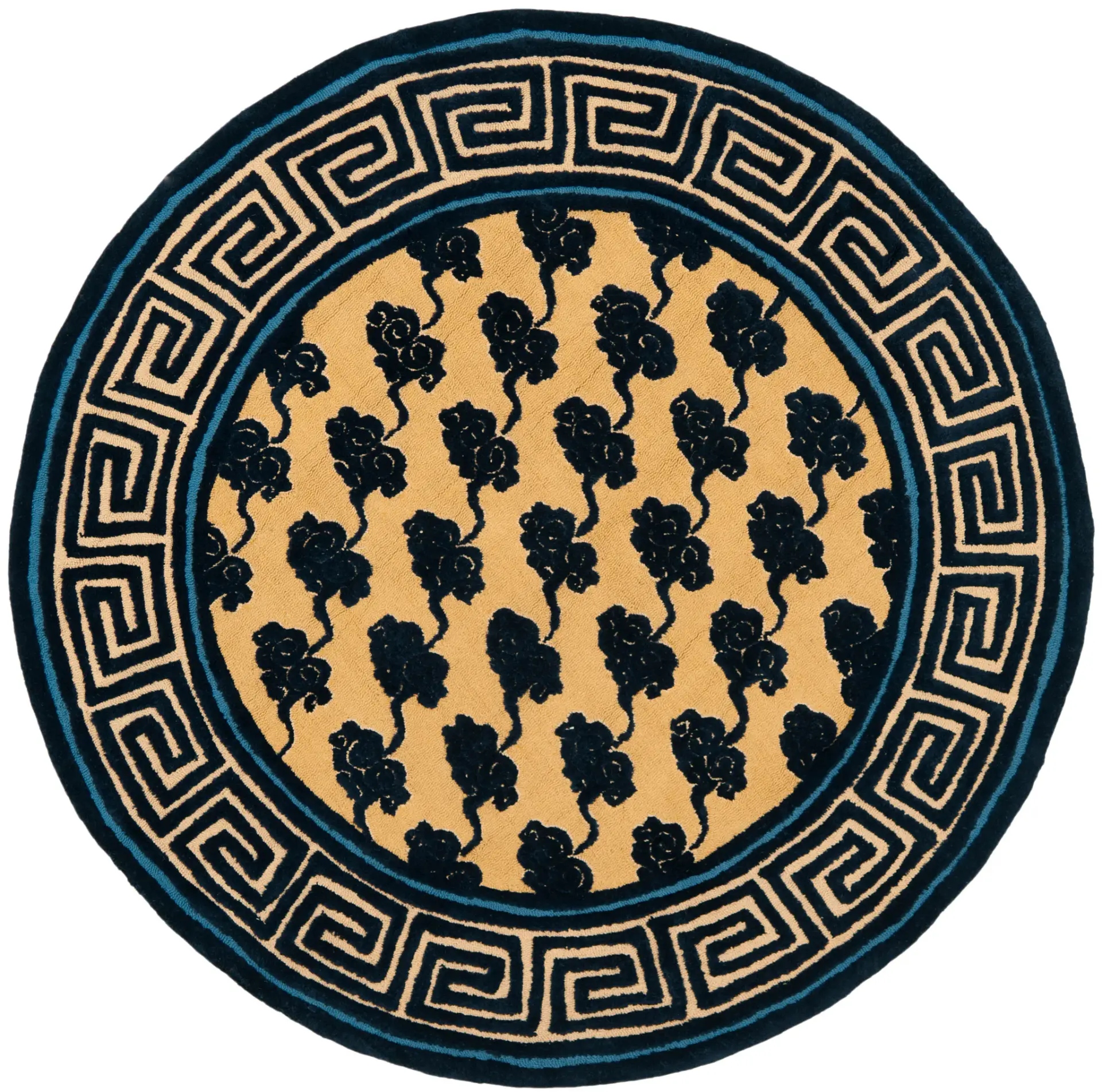 Newport Greek Key Hand-Hooked Cotton Rug