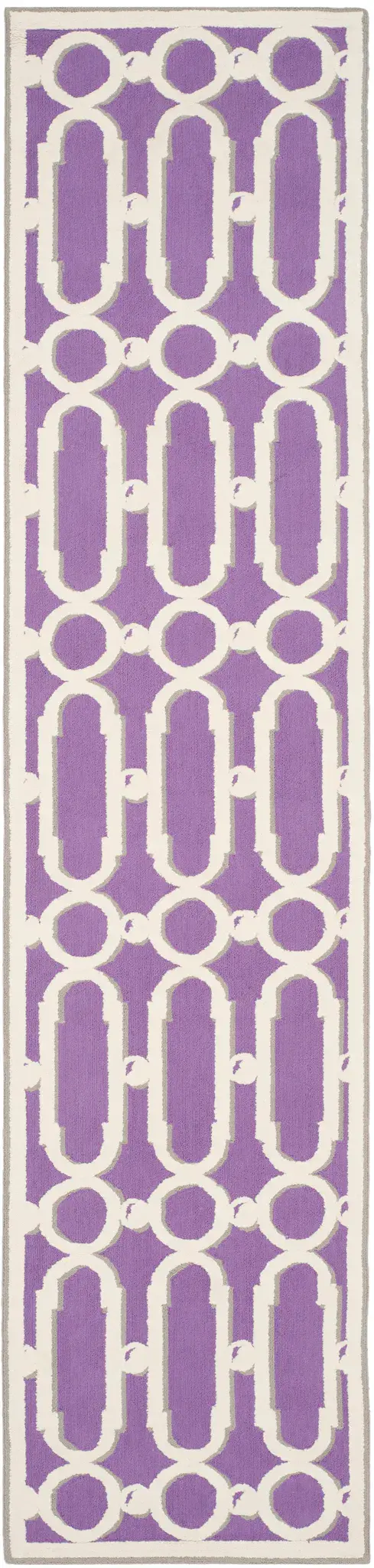Newport Interlocking Links Hand-Hooked Cotton Rug