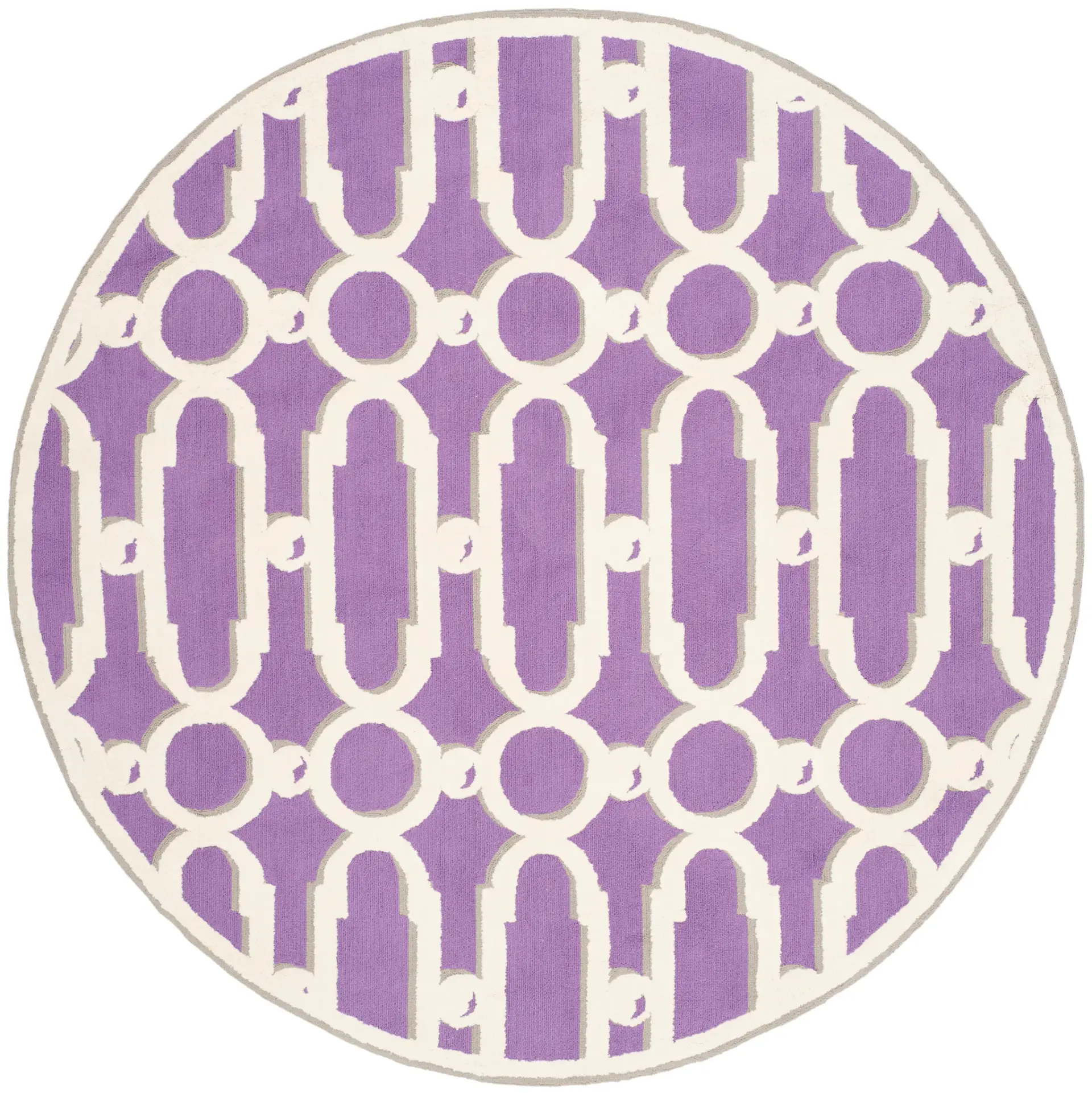 Newport Interlocking Links Hand-Hooked Cotton Rug
