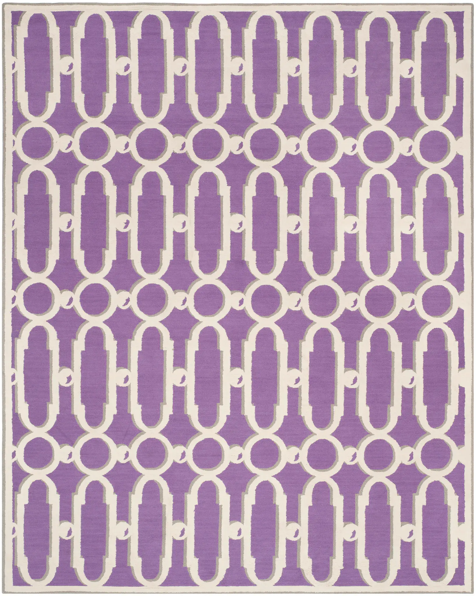 Newport Interlocking Links Hand-Hooked Cotton Rug