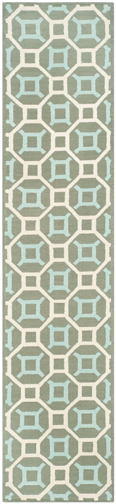 Newport Interlocking Lattice Hand-Hooked Cotton Rug