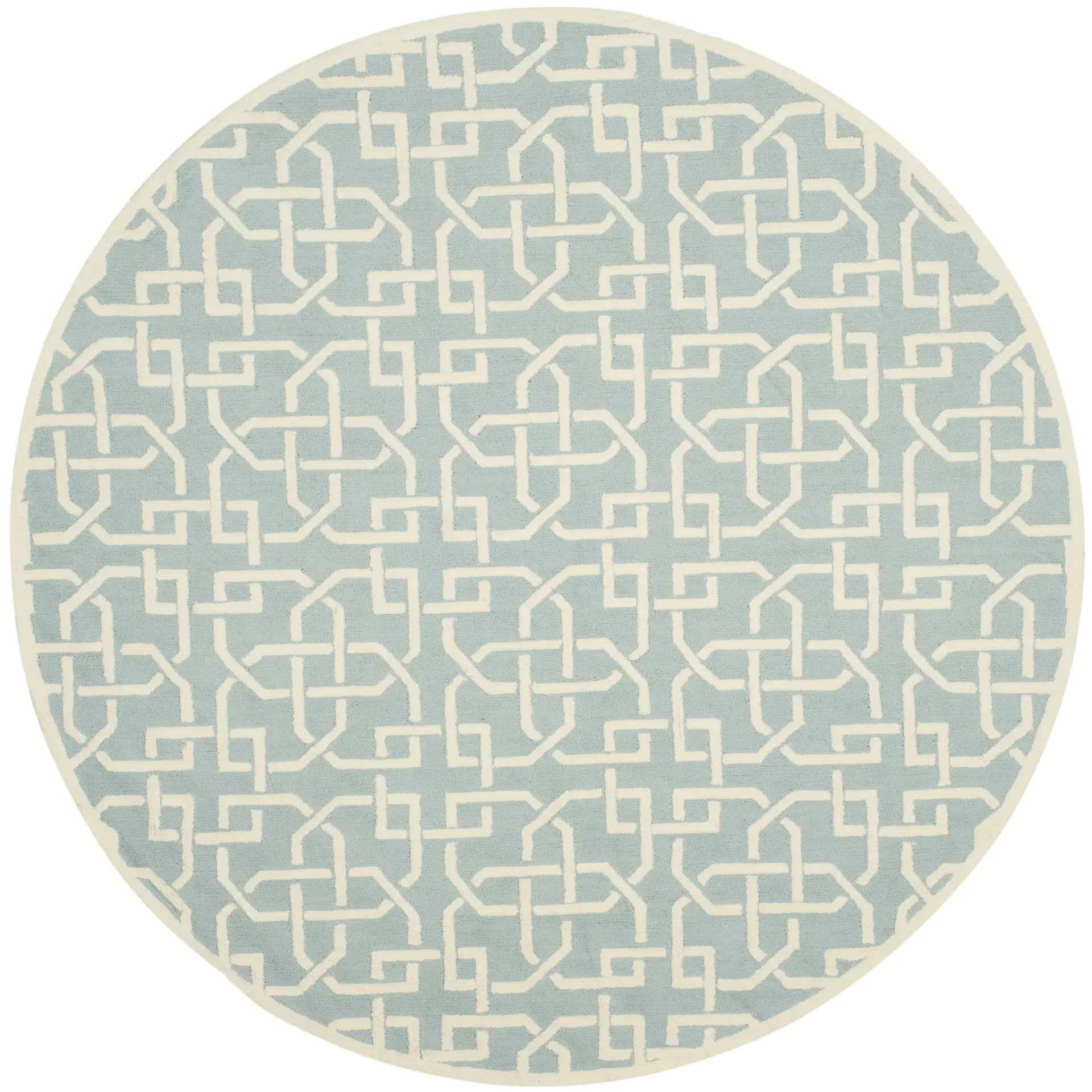 Newport Interlocking Knot Hand-Hooked Cotton Rug