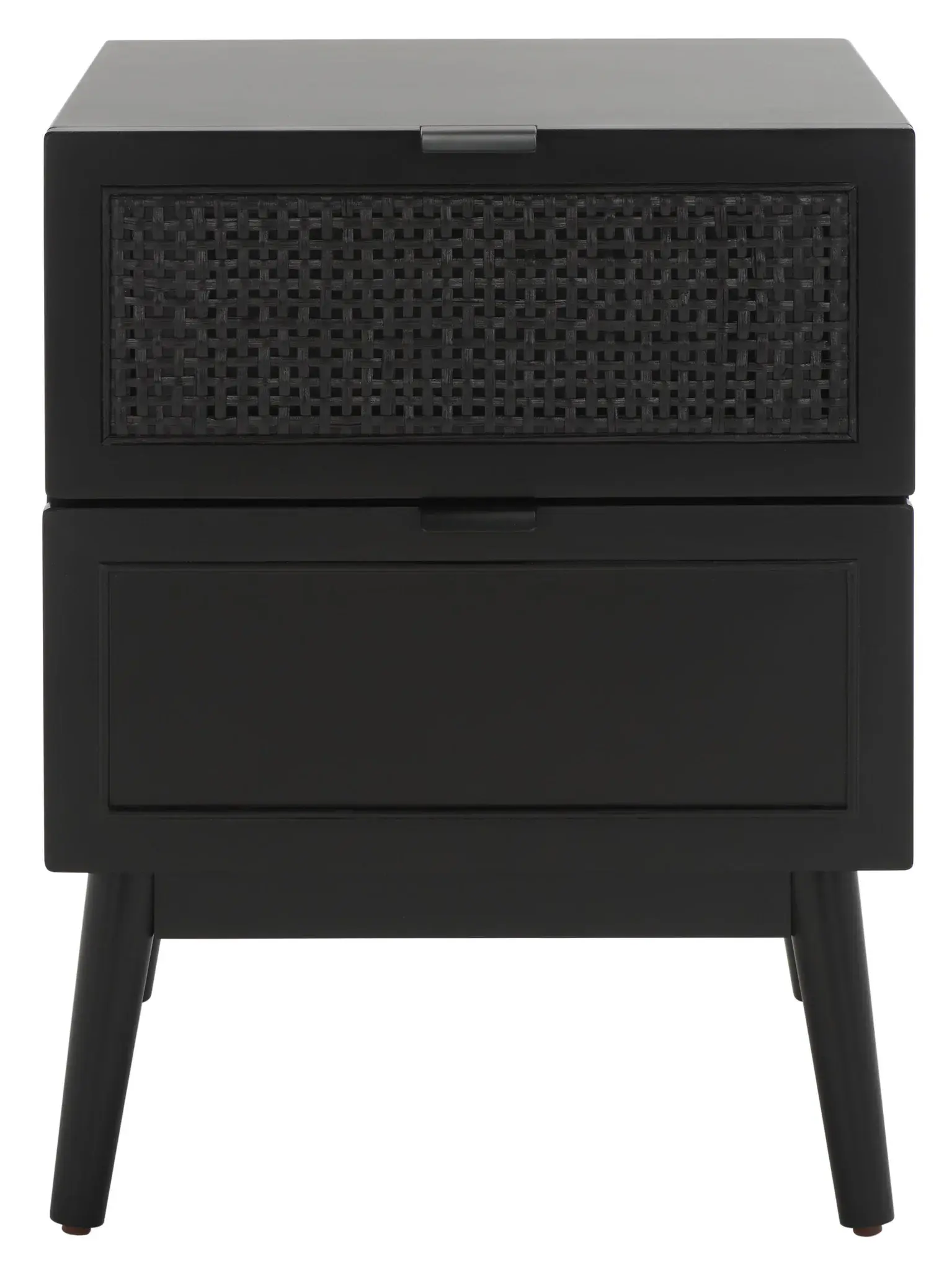Baisley Two-Drawer Rattan Nightstand