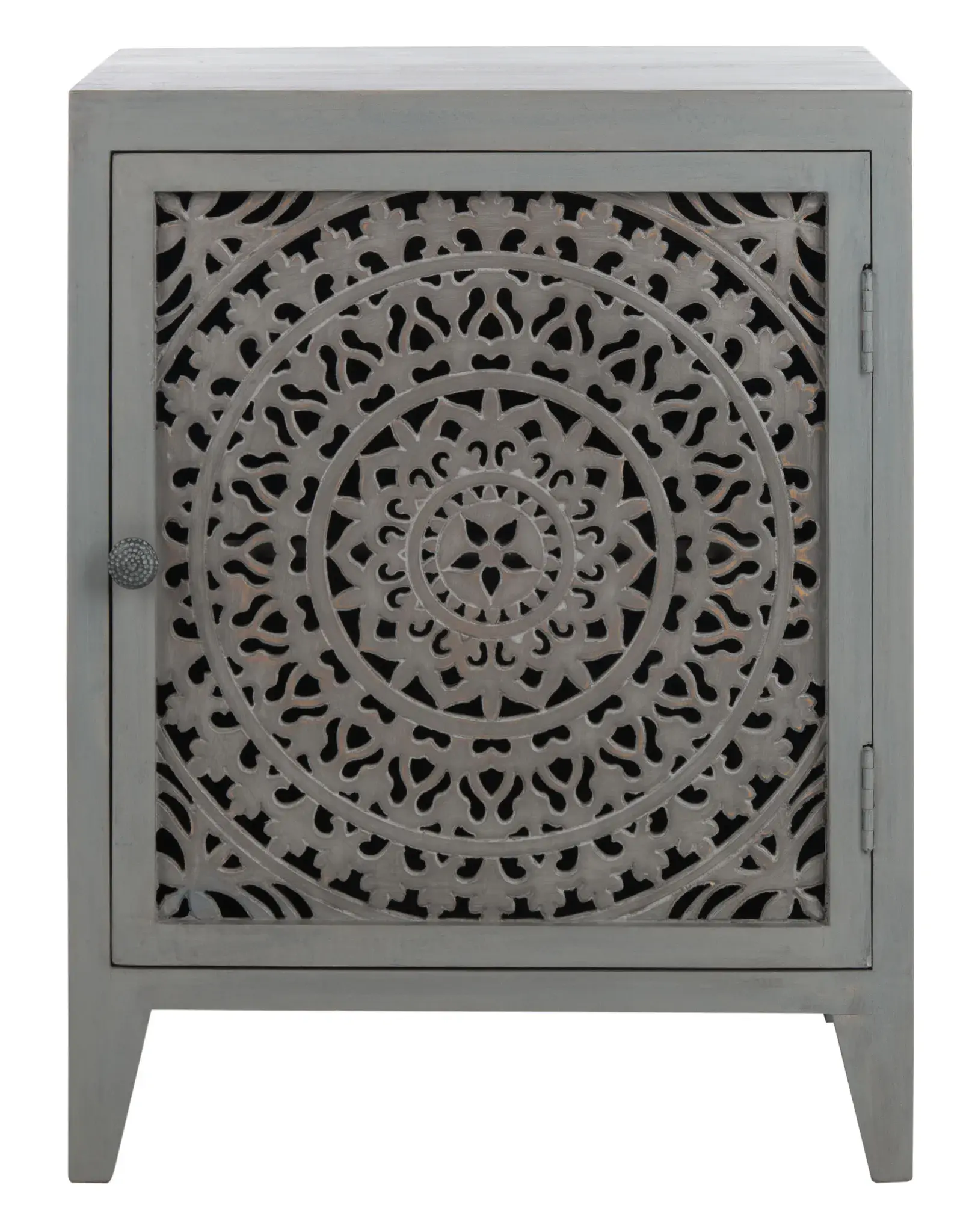Thea One-Door Carved Nightstand
