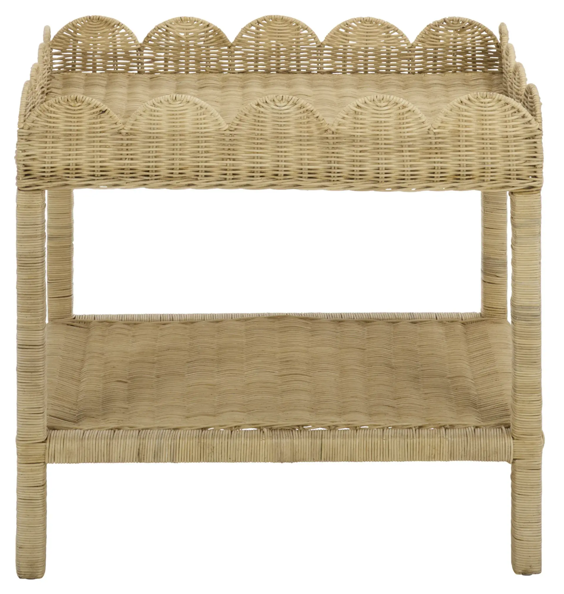 Erna Scallop 1 Shelf Nightstand