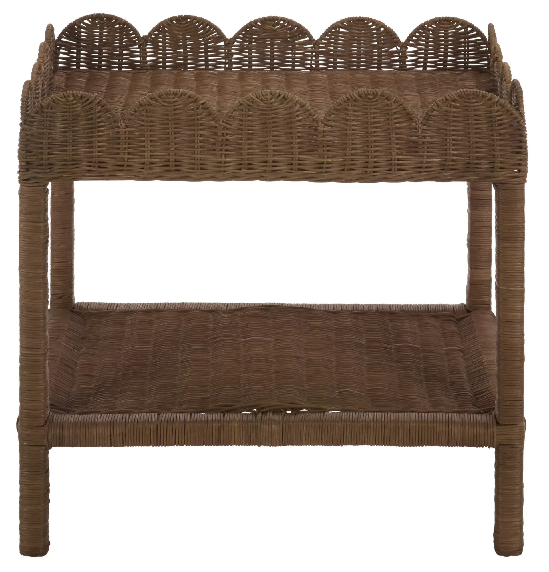 Erna Scallop 1 Shelf Nightstand
